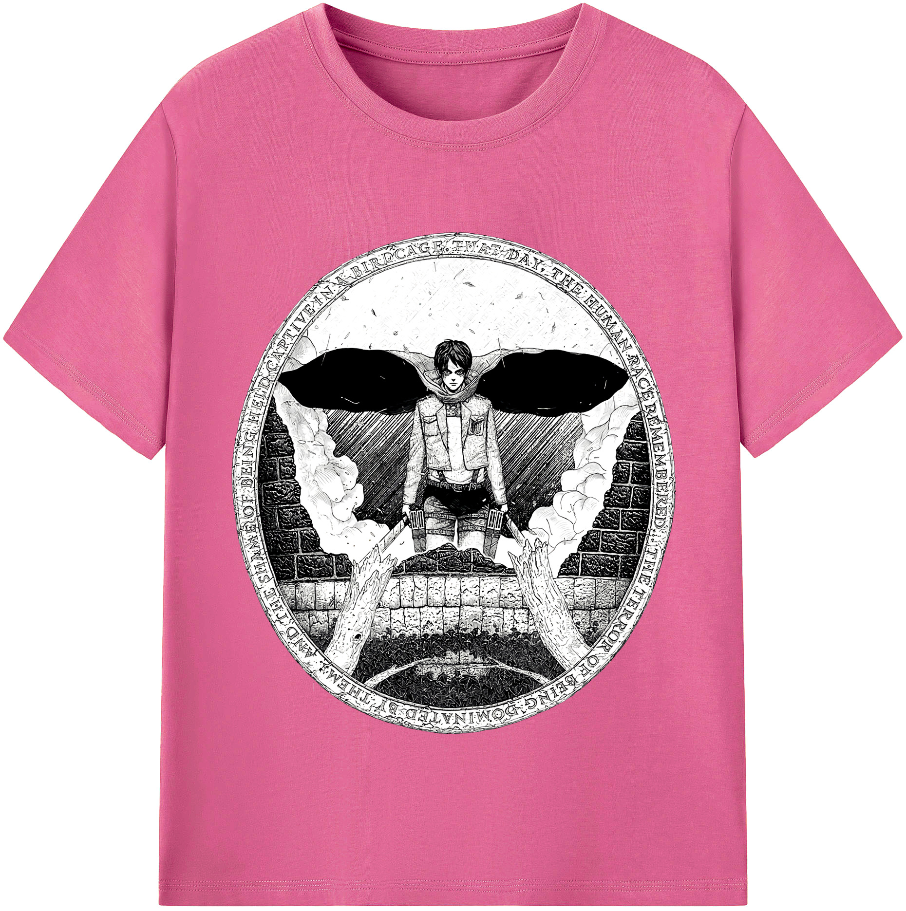 （画像用） 進撃の巨人 エレン･イェーガー Attack on Titan Eren Jäger レディースカジュアルプリントTシャツ（綿100％）