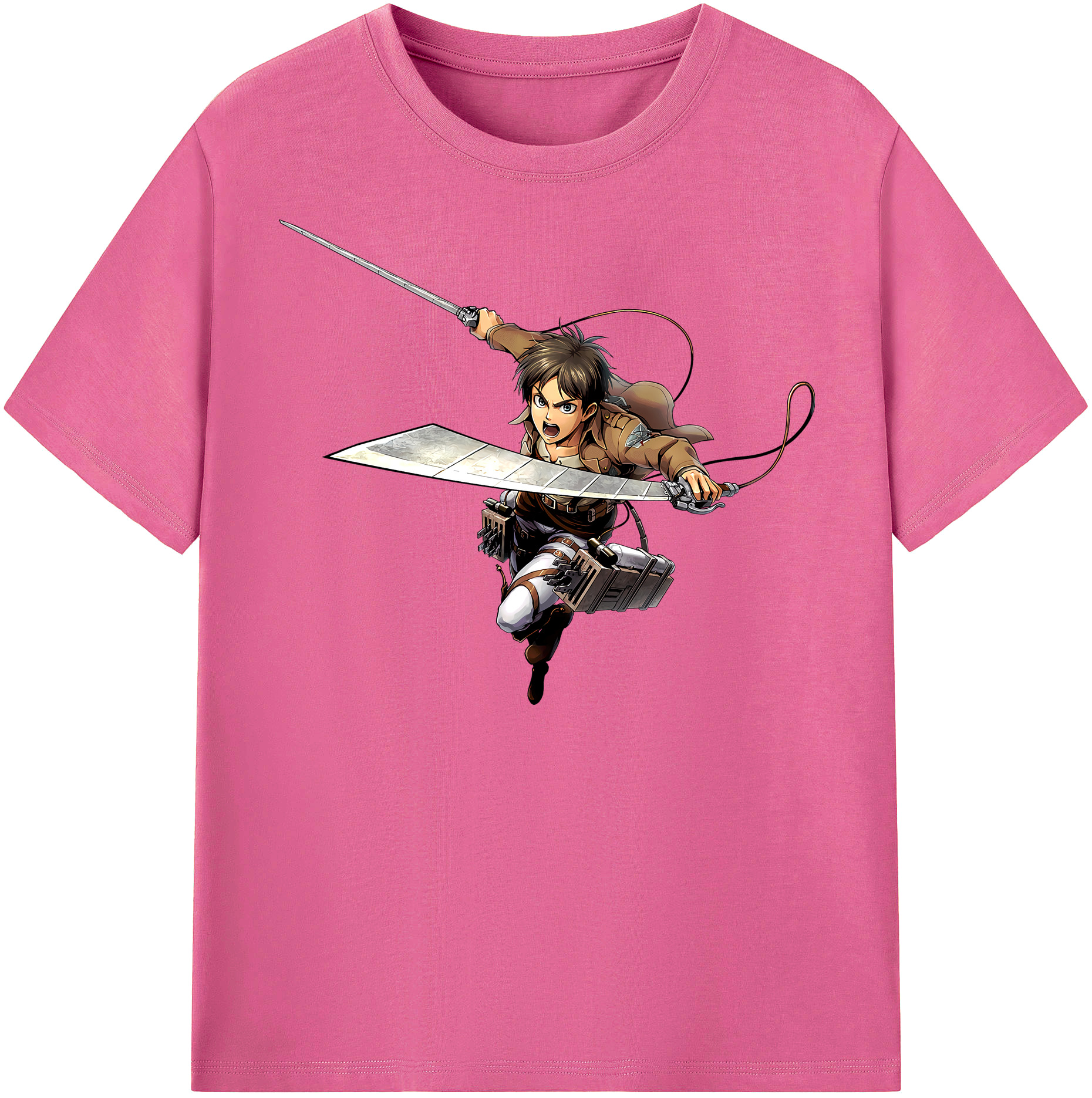 （画像用） 進撃の巨人 エレン･イェーガー Attack on Titan Eren Jäger レディースカジュアルプリントTシャツ（綿100％）