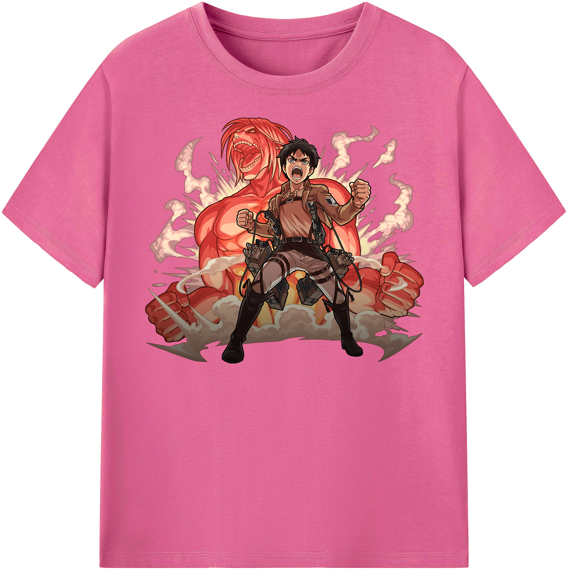 （画像用） 進撃の巨人 エレン･イェーガー Attack on Titan Eren Jäger レディースカジュアルプリントTシャツ（綿100％）