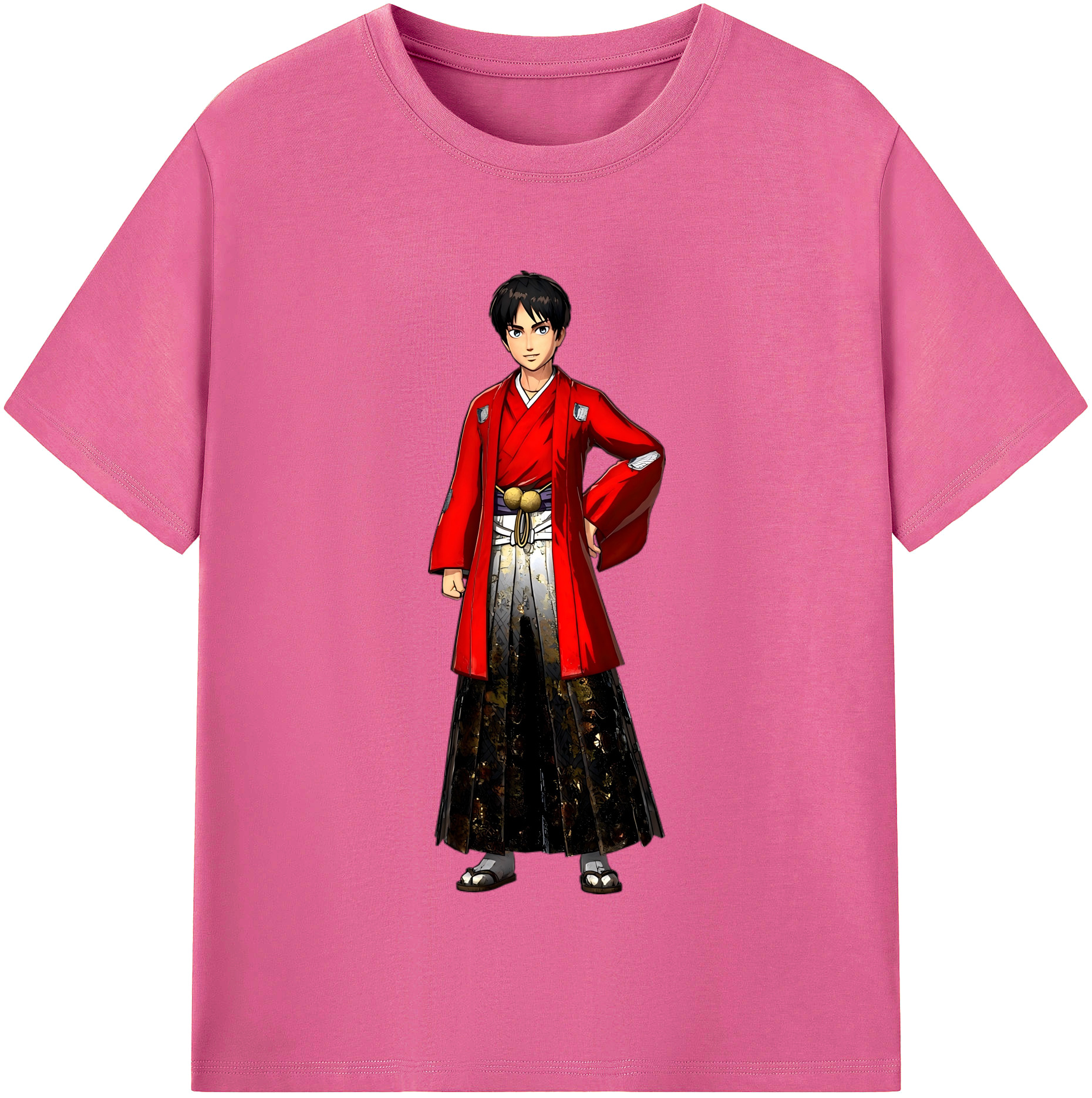 （画像用） 進撃の巨人 エレン･イェーガー Attack on Titan Eren Jäger レディースカジュアルプリントTシャツ（綿100％）