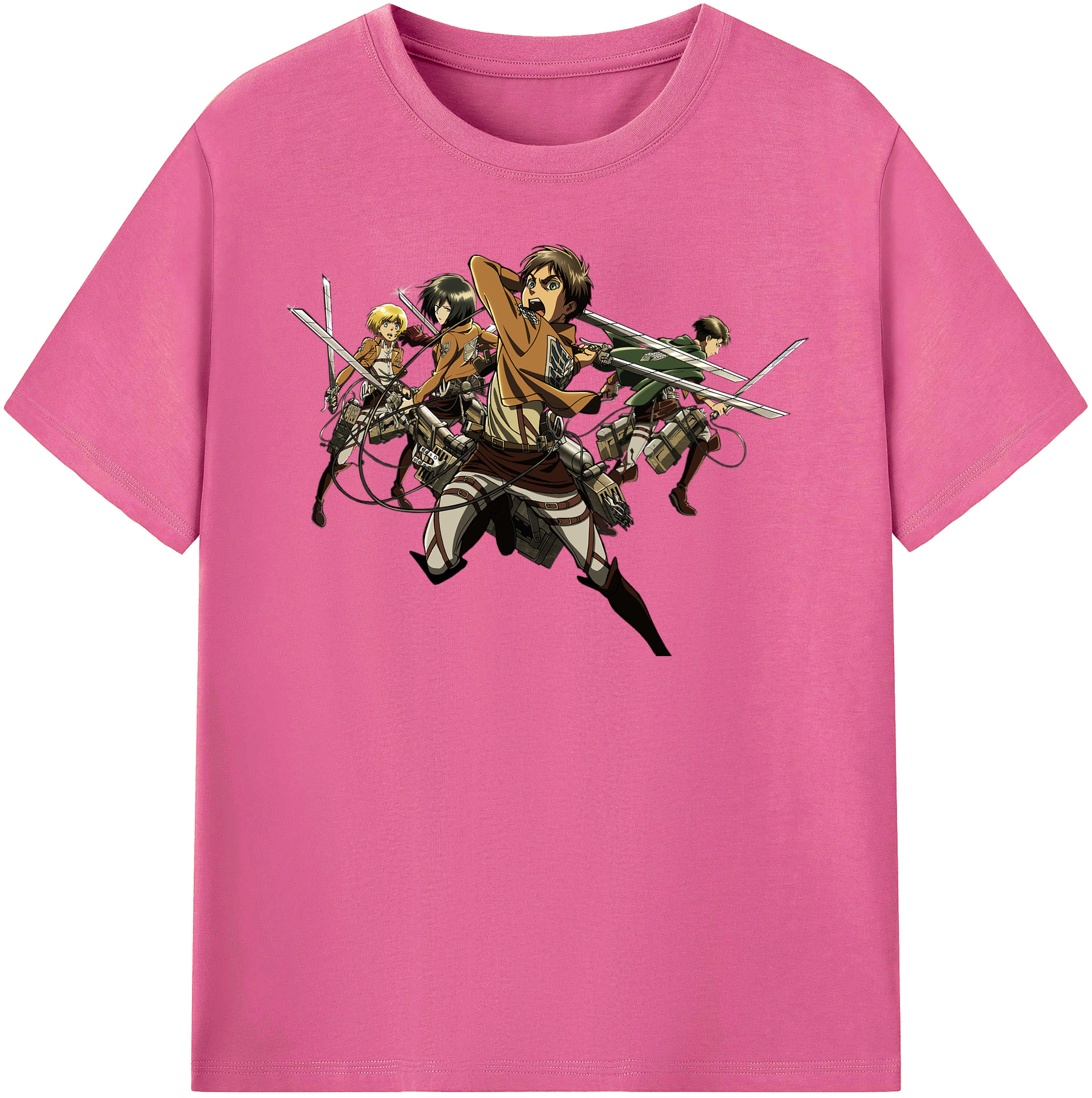 （画像用） 進撃の巨人 エレン･イェーガー Attack on Titan Eren Jäger レディースカジュアルプリントTシャツ（綿100％）