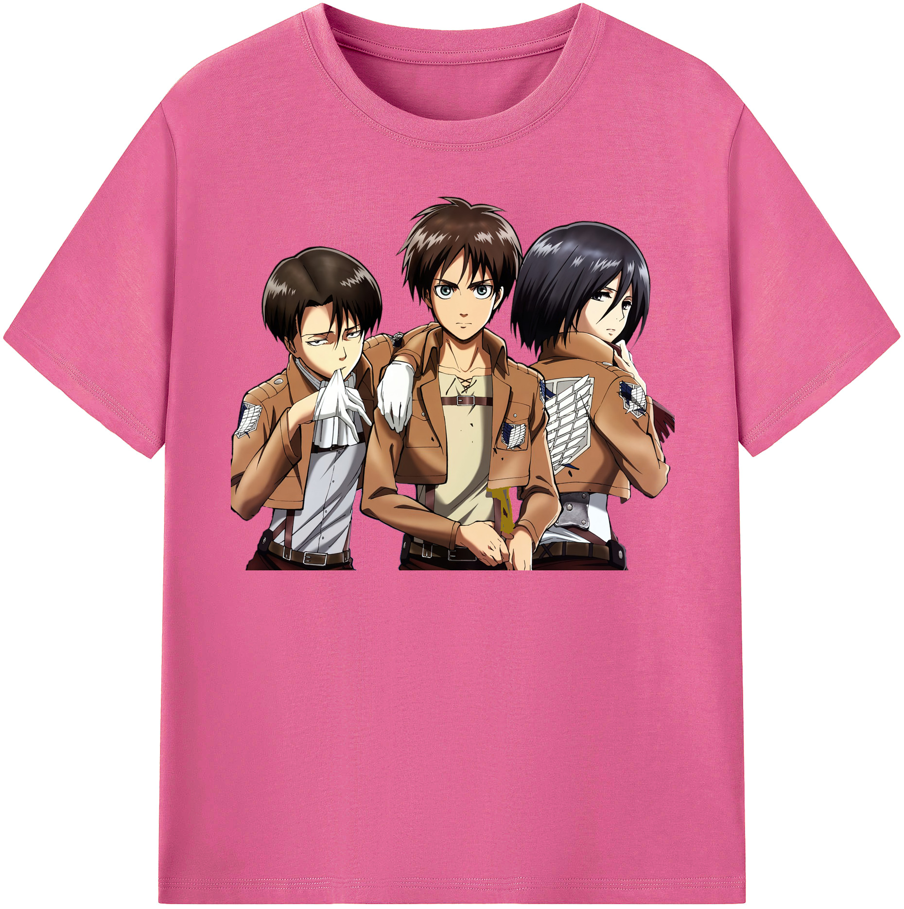 （画像用） 進撃の巨人 エレン･イェーガー Attack on Titan Eren Jäger レディースカジュアルプリントTシャツ（綿100％）