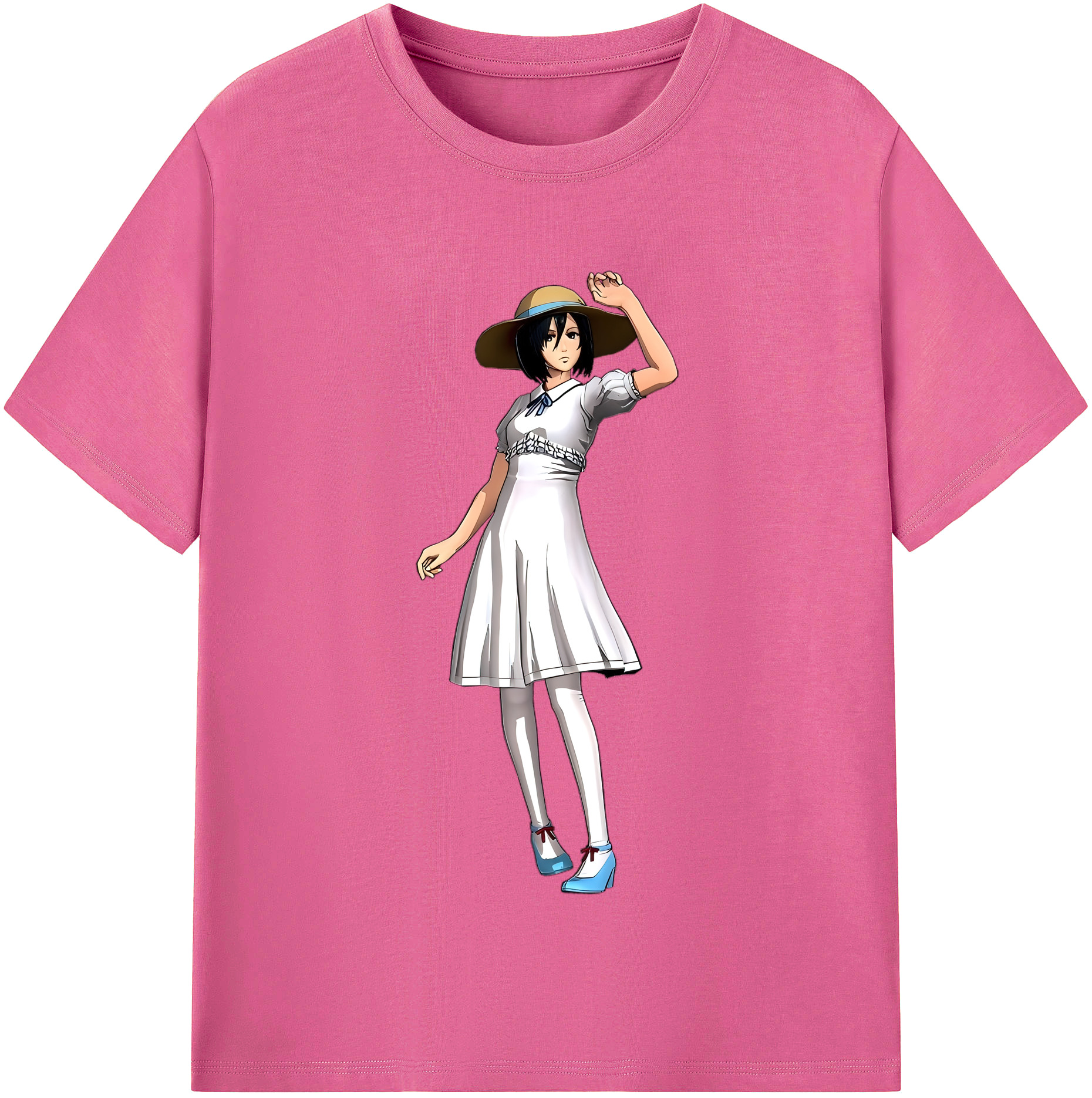 （画像用） 進撃の巨人 ミカサ·アッカーマン Attack on Titan Mikasa Ackerman レディースカジュアルプリントTシャツ（綿100％）