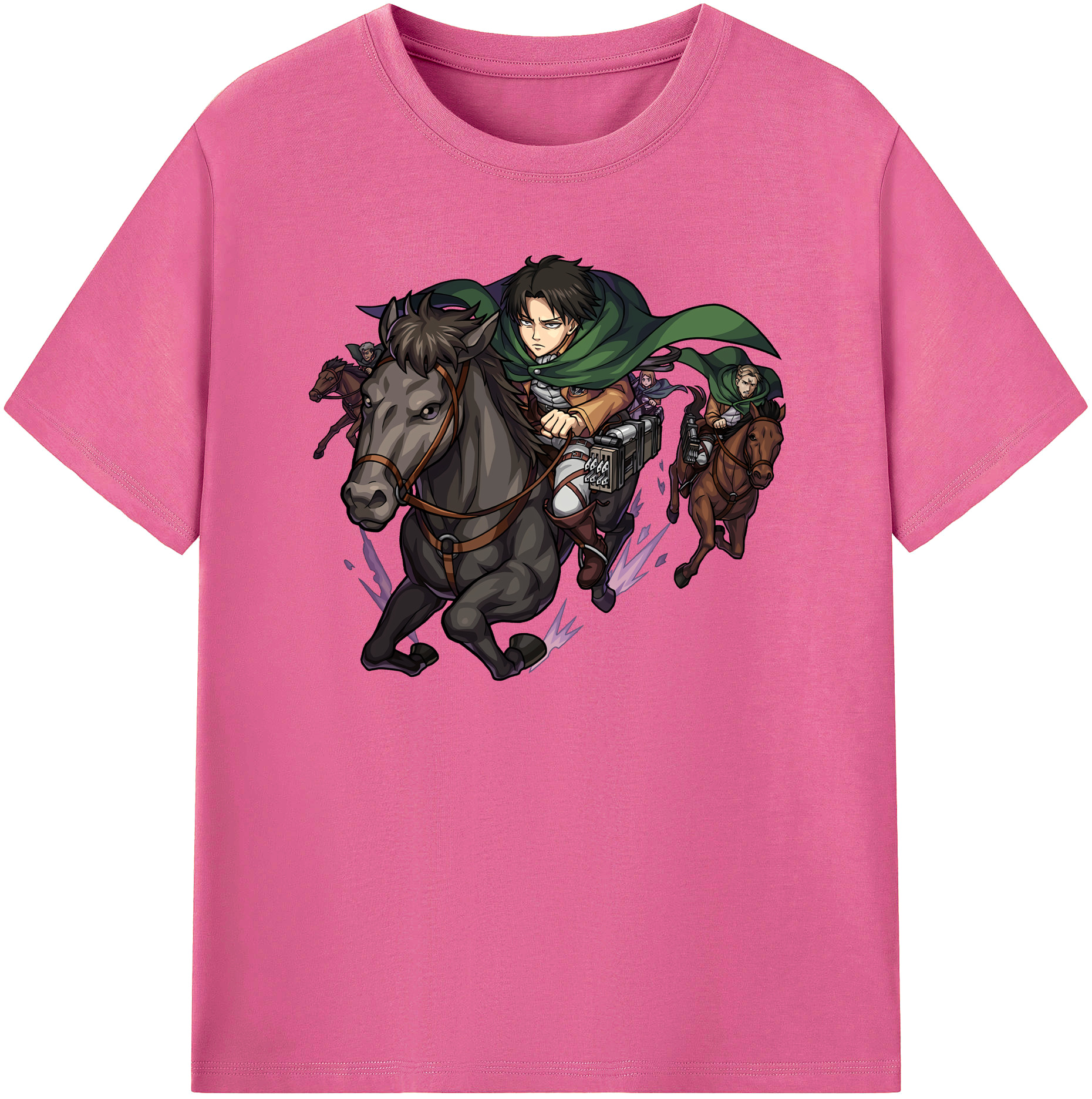 （画像用） 進撃の巨人 リヴァイ·アッカーマン Attack on Titan Levi Ackerman レディースカジュアルプリントTシャツ（綿100％）