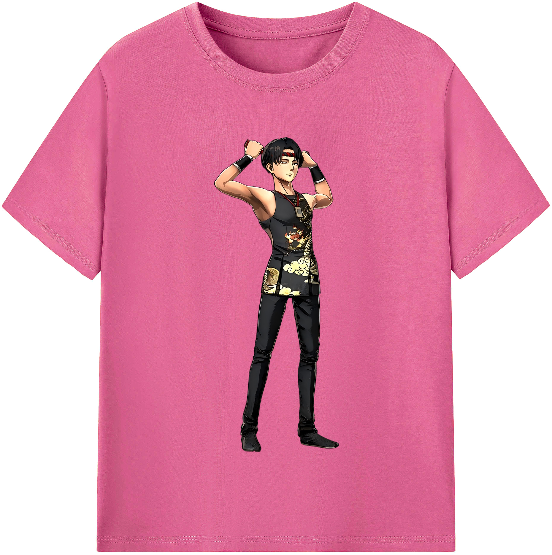 （画像用） 進撃の巨人 リヴァイ·アッカーマン Attack on Titan Levi Ackerman レディースカジュアルプリントTシャツ（綿100％）