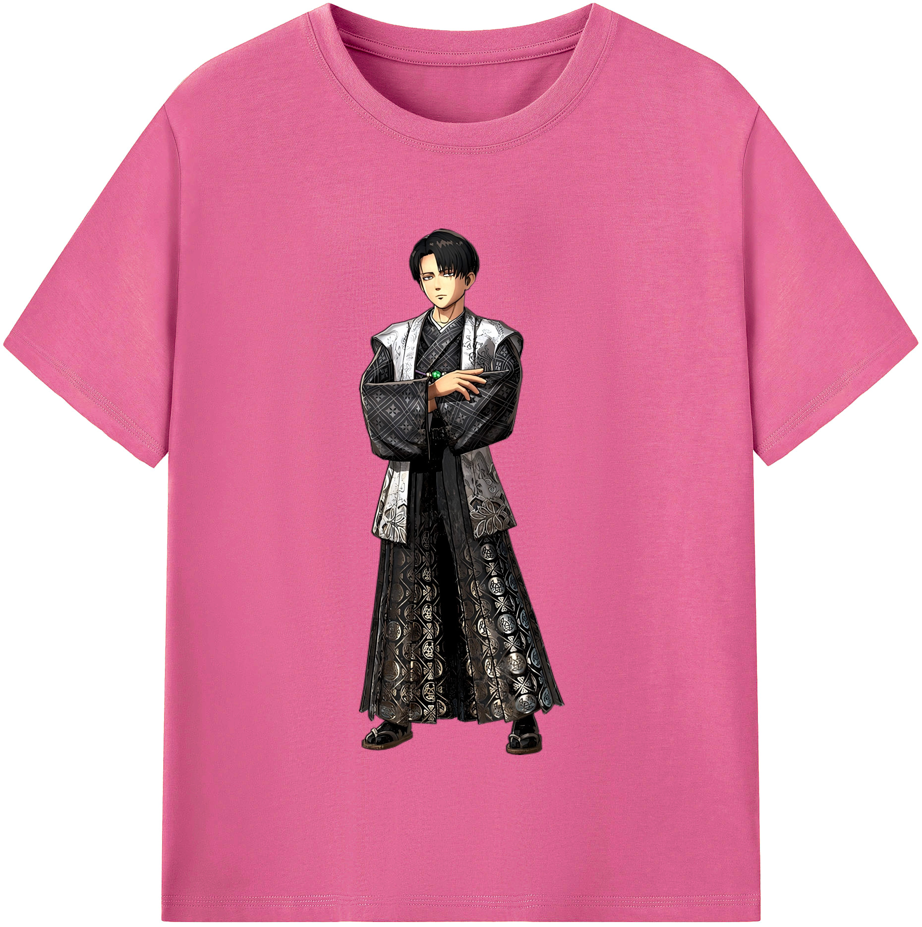 （画像用） 進撃の巨人 リヴァイ·アッカーマン Attack on Titan Levi Ackerman レディースカジュアルプリントTシャツ（綿100％）