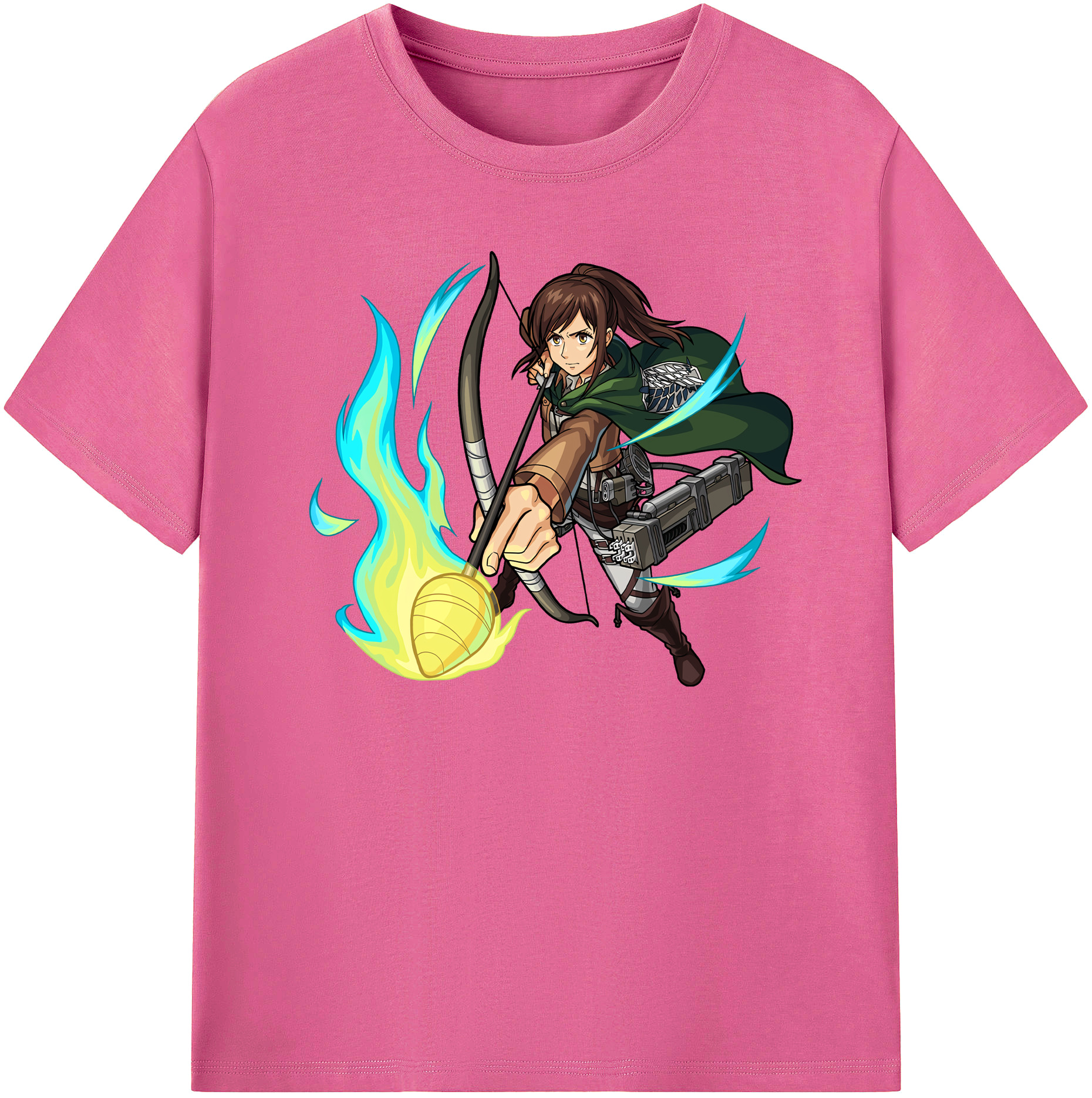 （画像用） 進撃の巨人 サシャ·ブラウス Attack on Titan Sasha Blaus レディースカジュアルプリントTシャツ（綿100％）
