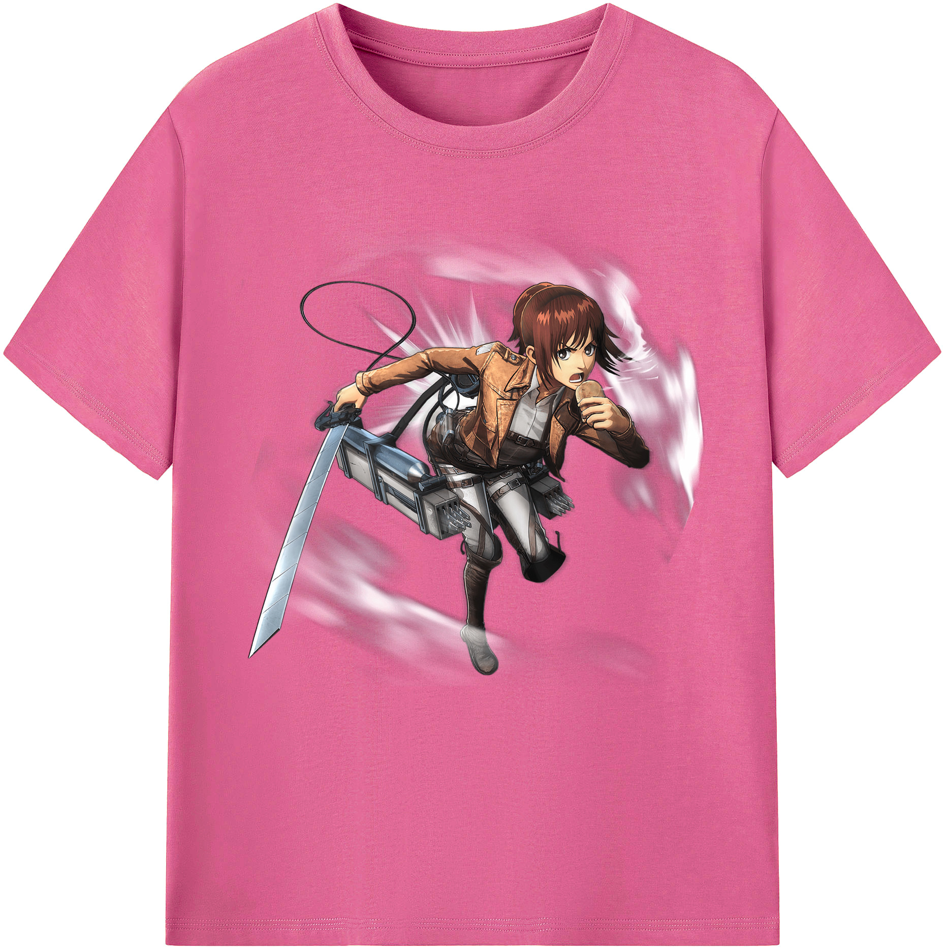 （画像用） 進撃の巨人 サシャ·ブラウス Attack on Titan Sasha Blaus レディースカジュアルプリントTシャツ（綿100％）