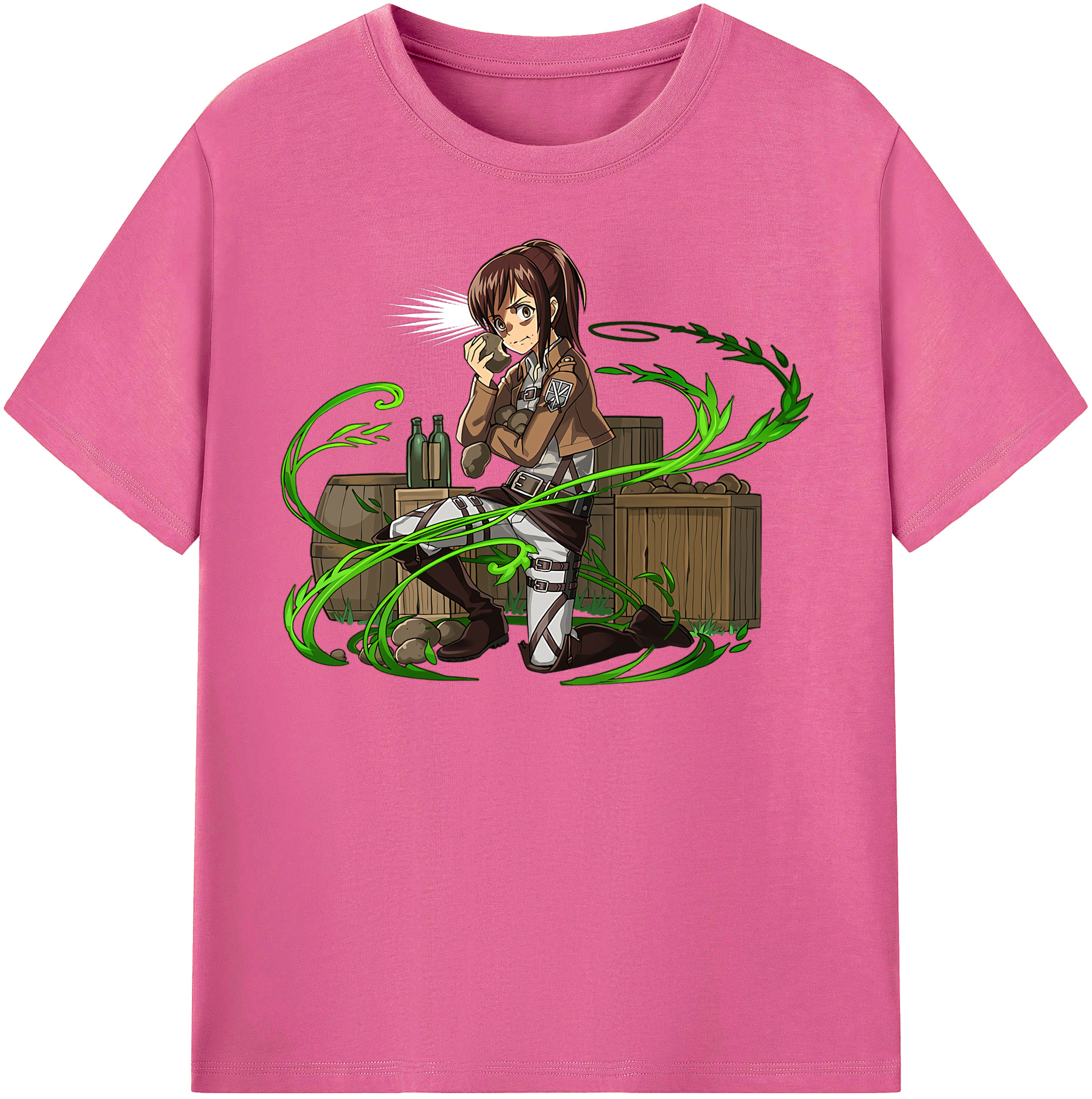 （画像用） 進撃の巨人 サシャ·ブラウス Attack on Titan Sasha Blaus レディースカジュアルプリントTシャツ（綿100％）