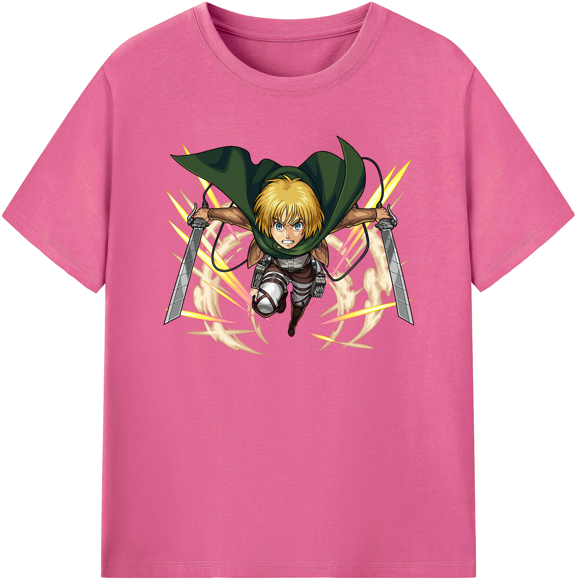 （画像用） 進撃の巨人 アルミン·アルレルト Attack on Titan Armin Arlert レディースカジュアルプリントTシャツ（綿100％）