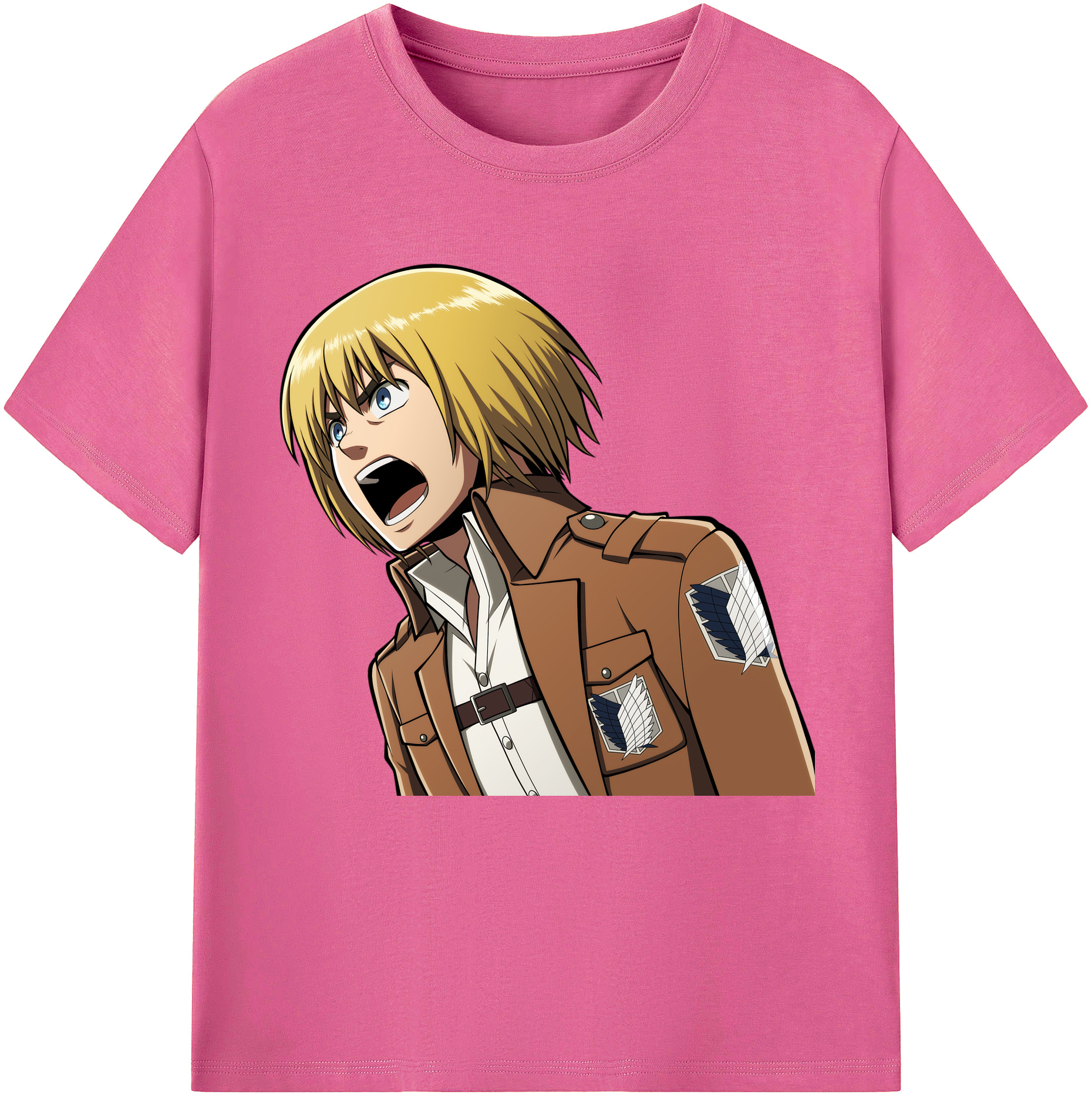 （画像用） 進撃の巨人 アルミン·アルレルト Attack on Titan Armin Arlert レディースカジュアルプリントTシャツ（綿100％）