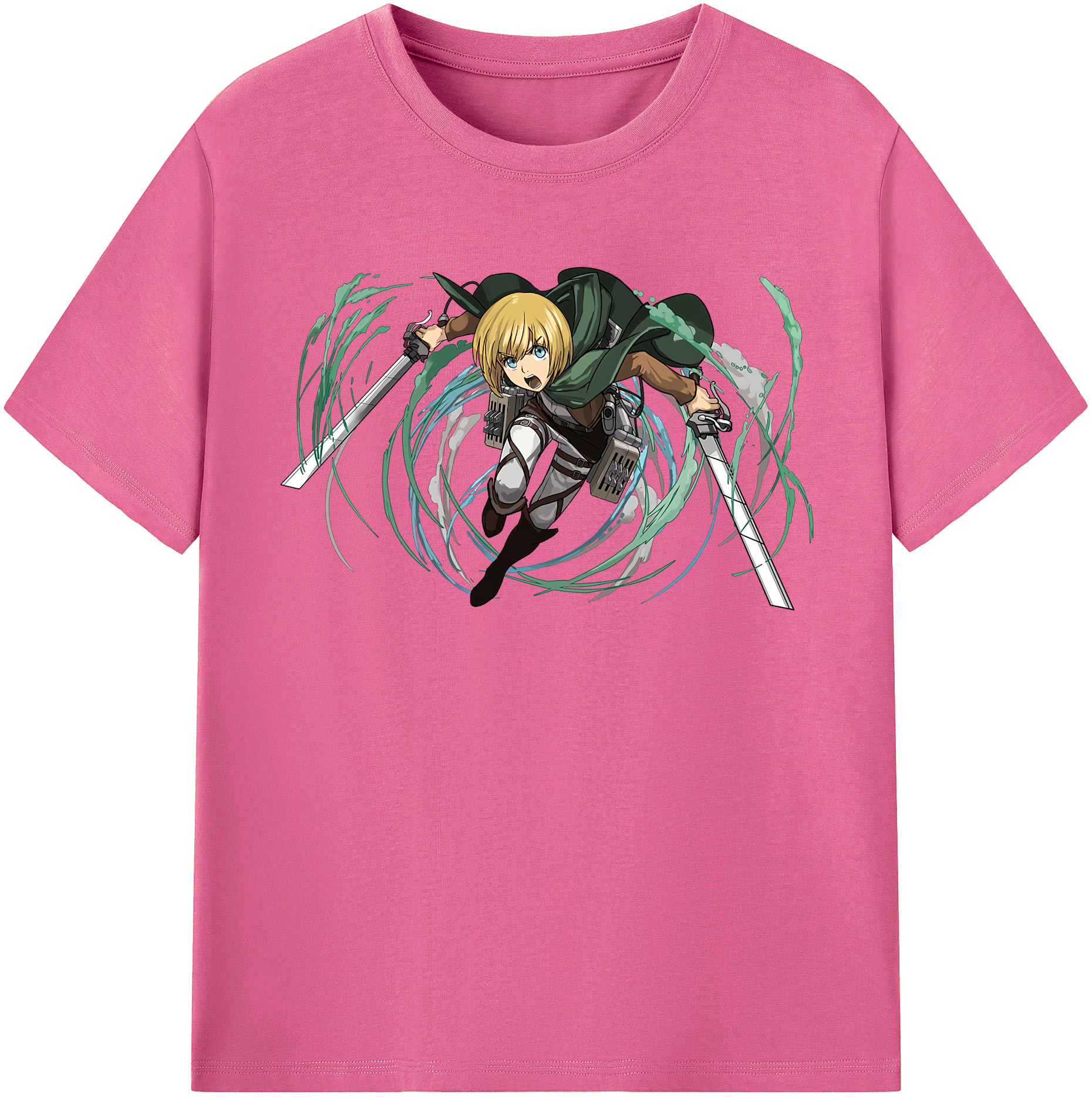 （画像用） 進撃の巨人 アルミン·アルレルト Attack on Titan Armin Arlert レディースカジュアルプリントTシャツ（綿100％）
