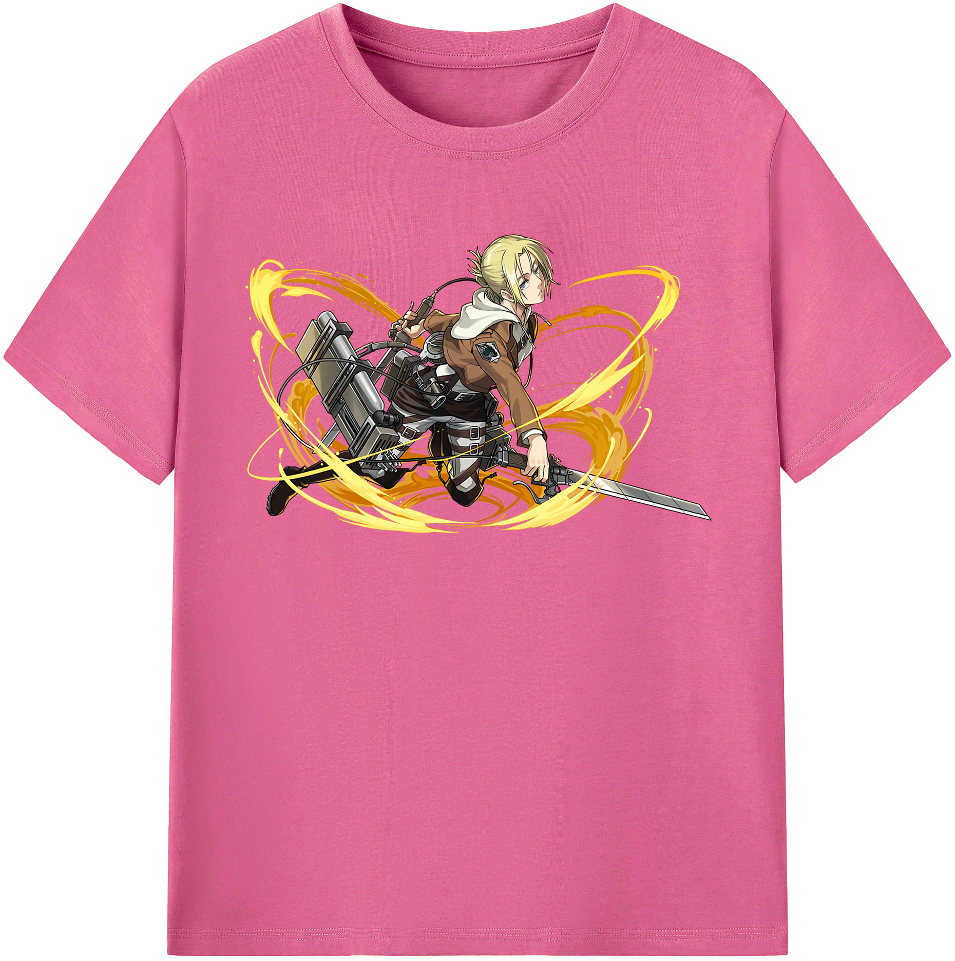 （画像用） 進撃の巨人 アニ・レオンハート Attack on Titan Annie Leonhart レディースカジュアルプリントTシャツ（綿100％）