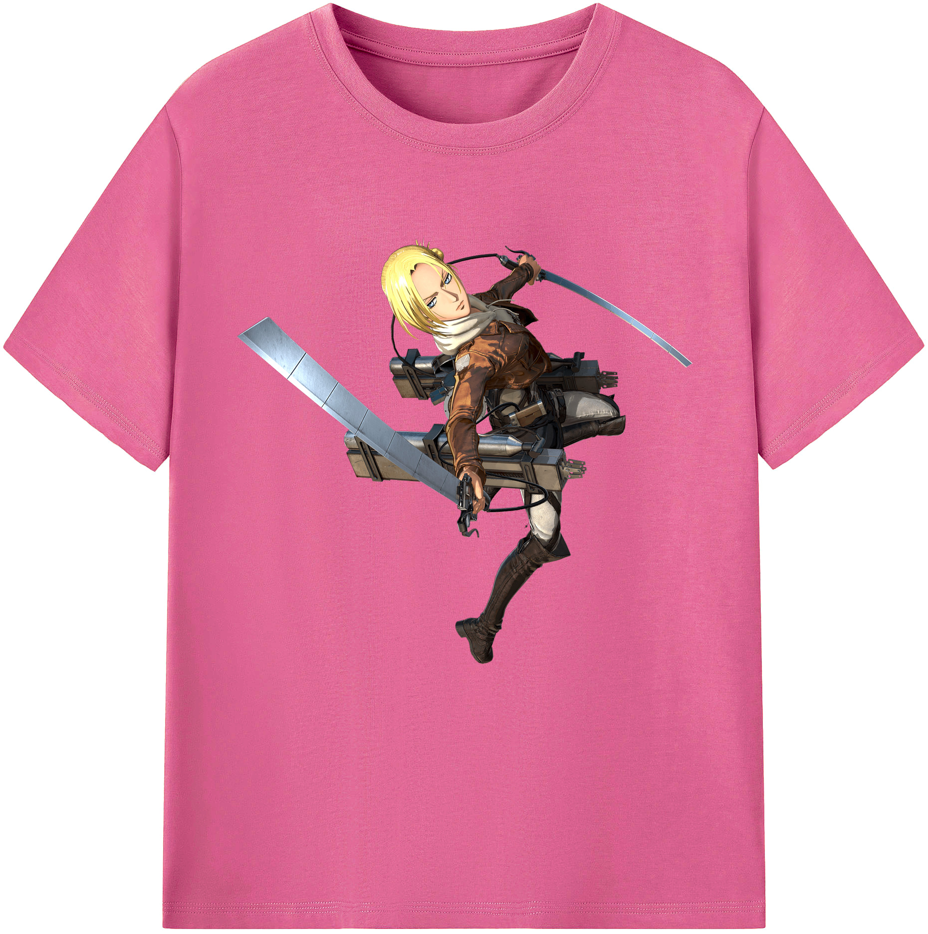 （画像用） 進撃の巨人 アニ・レオンハート Attack on Titan Annie Leonhart レディースカジュアルプリントTシャツ（綿100％）
