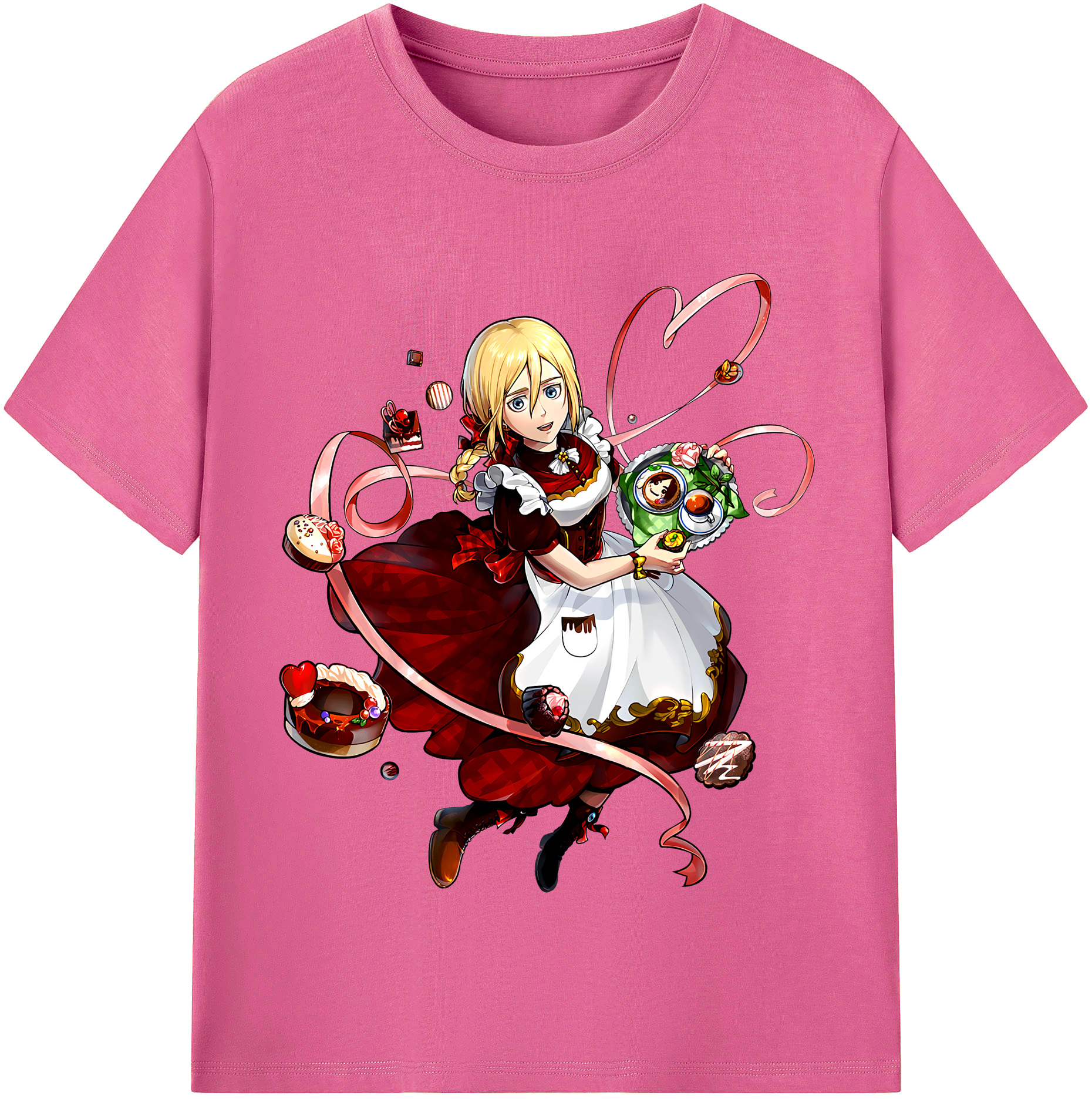 （画像用） 進撃の巨人 クリスタ·レンズ Attack on Titan Christa Lenz レディースカジュアルプリントTシャツ（綿100％）