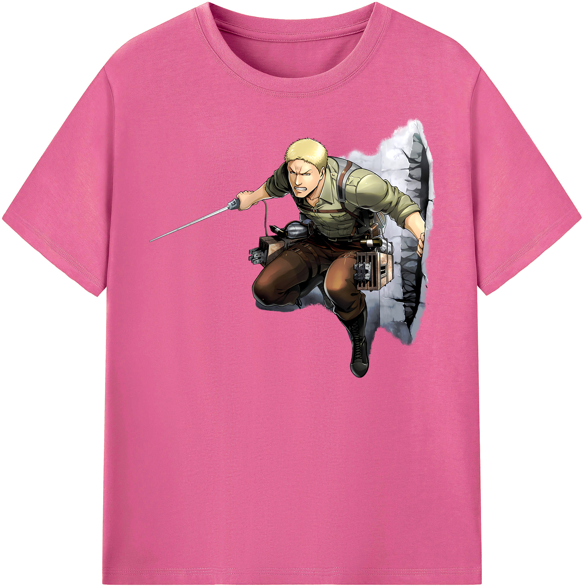 （画像用） 進撃の巨人 ライナー・ブラウン Attack on Titan Reiner Braun レディースカジュアルプリントTシャツ（綿100％）