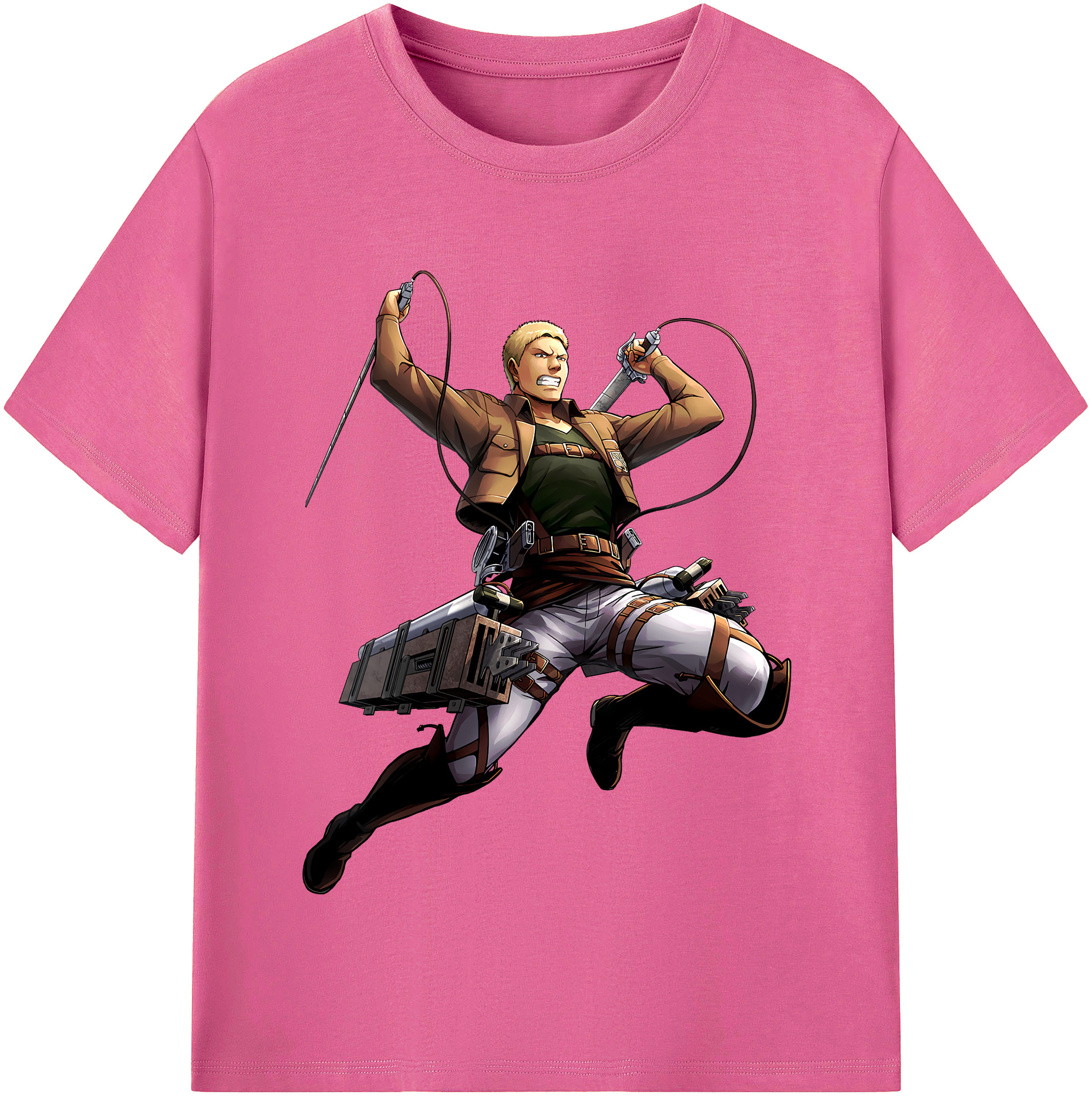 （画像用） 進撃の巨人 ライナー・ブラウン Attack on Titan Reiner Braun レディースカジュアルプリントTシャツ（綿100％）