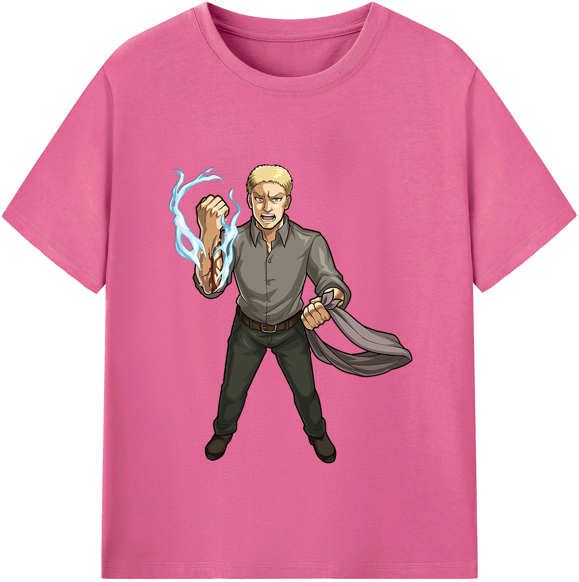 （画像用） 進撃の巨人 ライナー・ブラウン Attack on Titan Reiner Braun レディースカジュアルプリントTシャツ（綿100％）