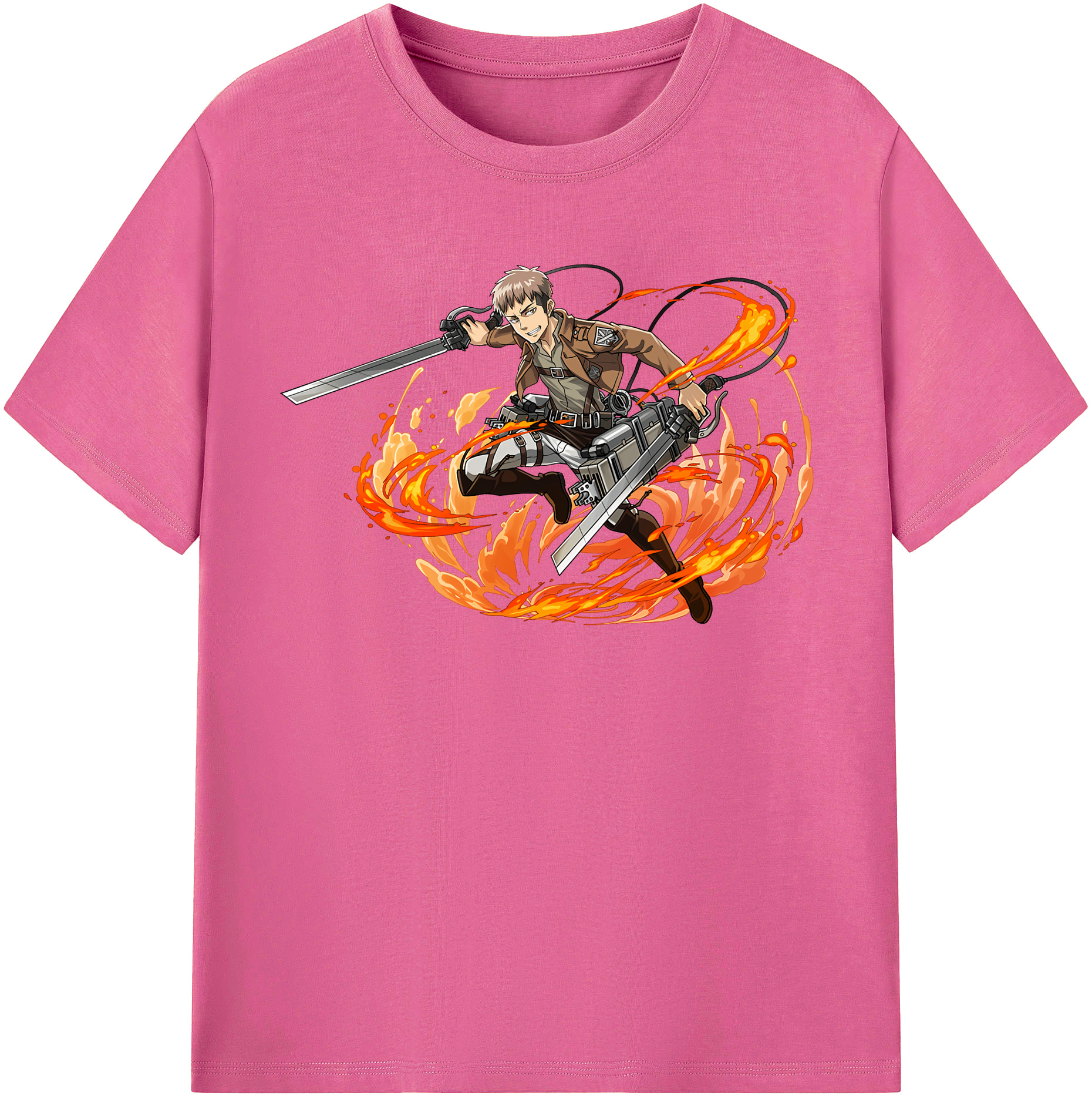 （画像用） 進撃の巨人 ジャン・キルシュタイン Attack on Titan Jean Kirstein レディースカジュアルプリントTシャツ（綿100％）