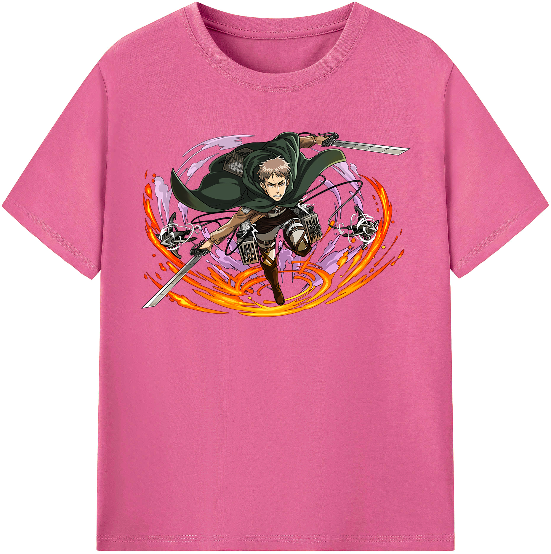（画像用） 進撃の巨人 ジャン・キルシュタイン Attack on Titan Jean Kirstein レディースカジュアルプリントTシャツ（綿100％）