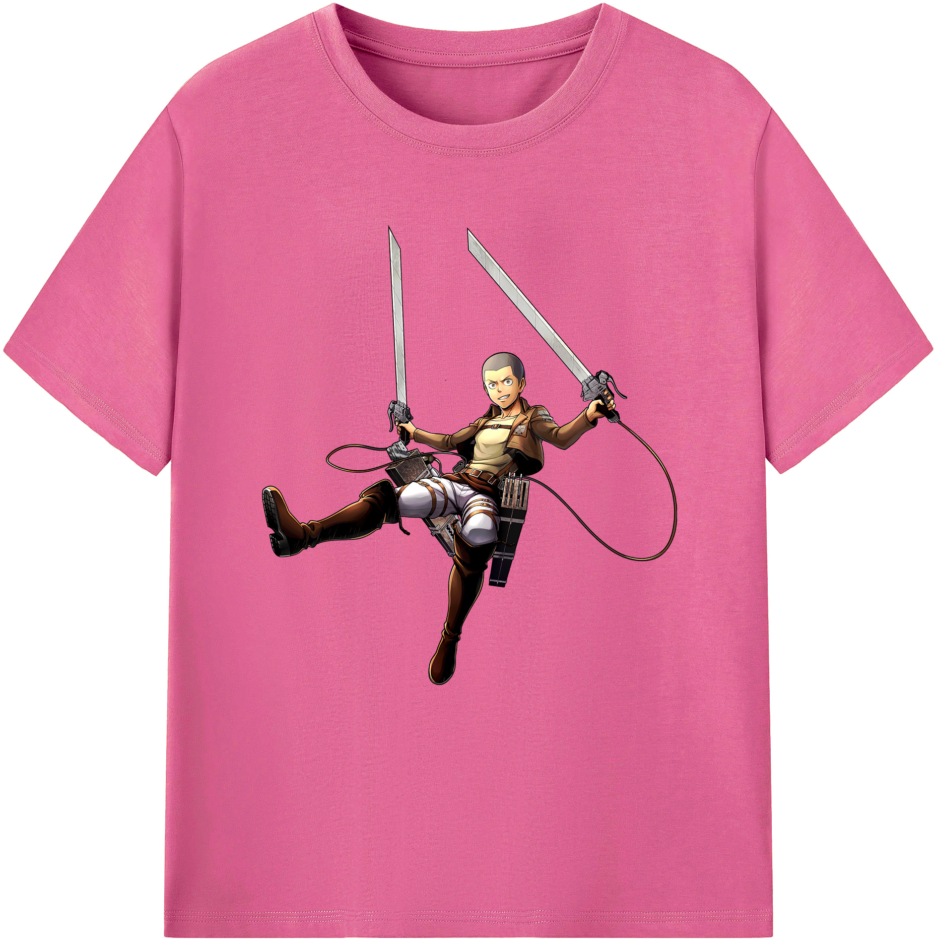 （画像用） 進撃の巨人 コニー·スプリンガー Attack on Titan Connie Springer レディースカジュアルプリントTシャツ（綿100％）