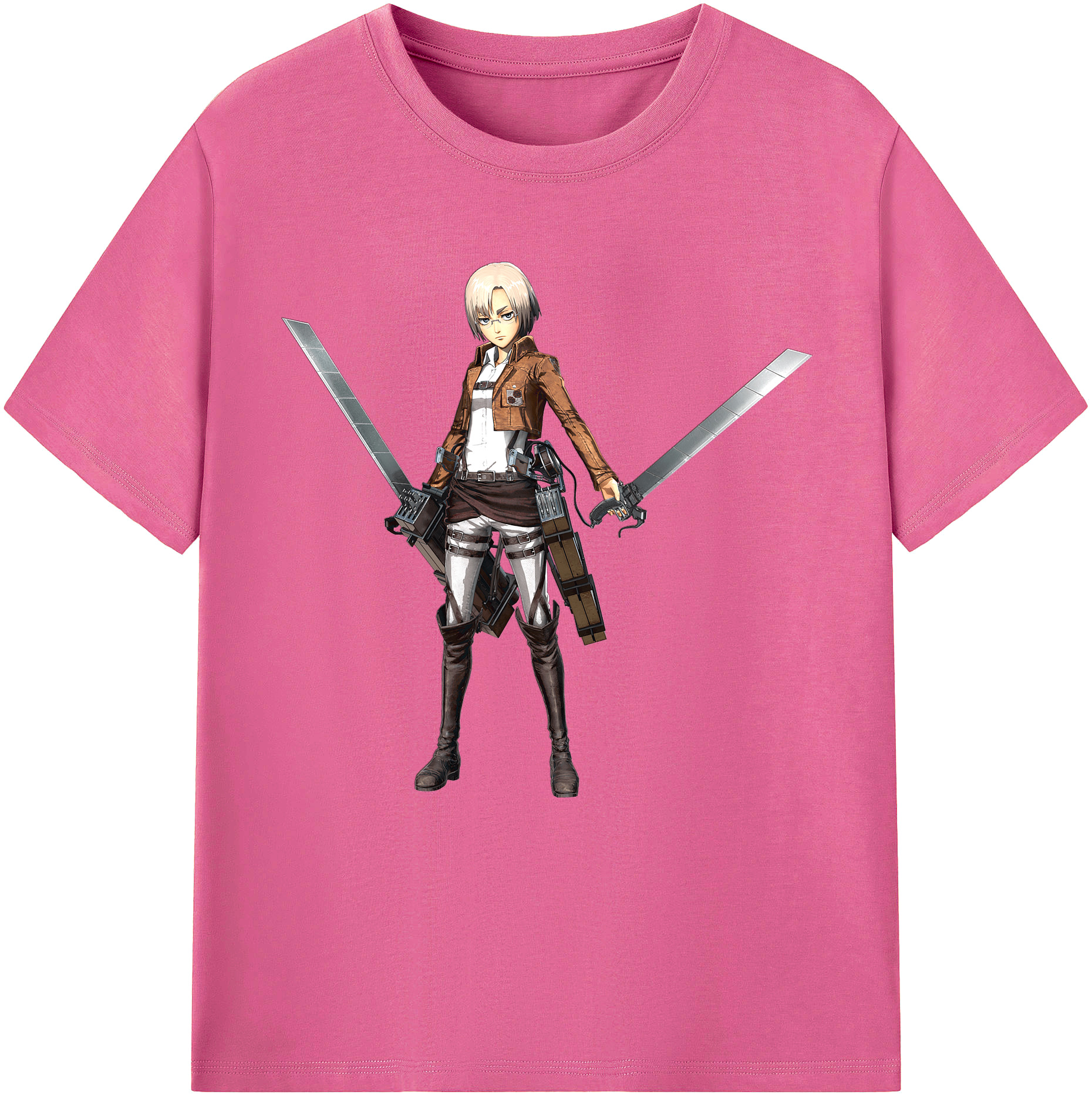 （画像用）  レディースカジュアルプリントTシャツ（綿100％）