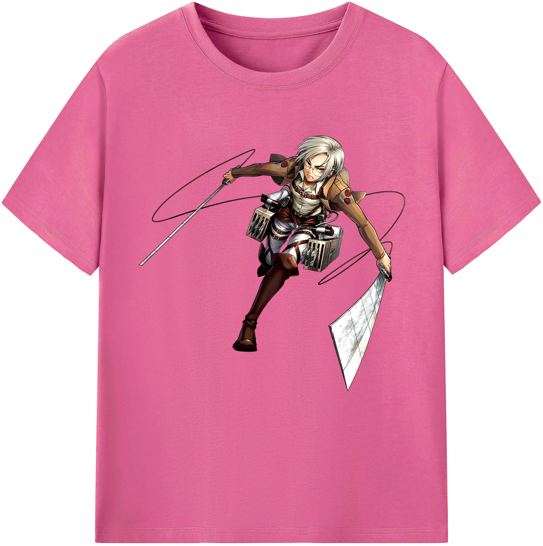 （画像用）  レディースカジュアルプリントTシャツ（綿100％）