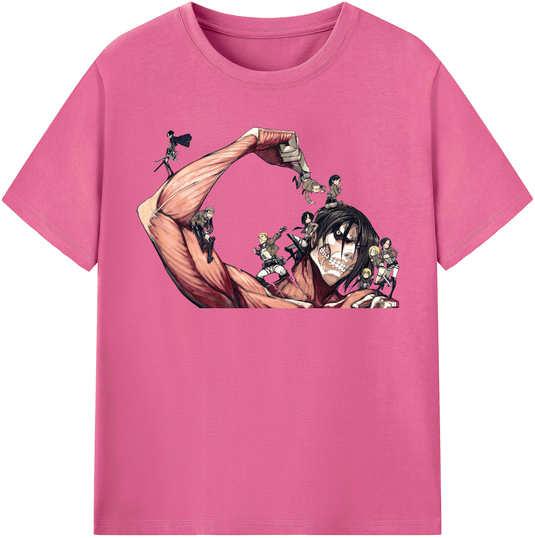 （画像用） 進撃の巨人 Attack on Titan レディースカジュアルプリントTシャツ（綿100％）