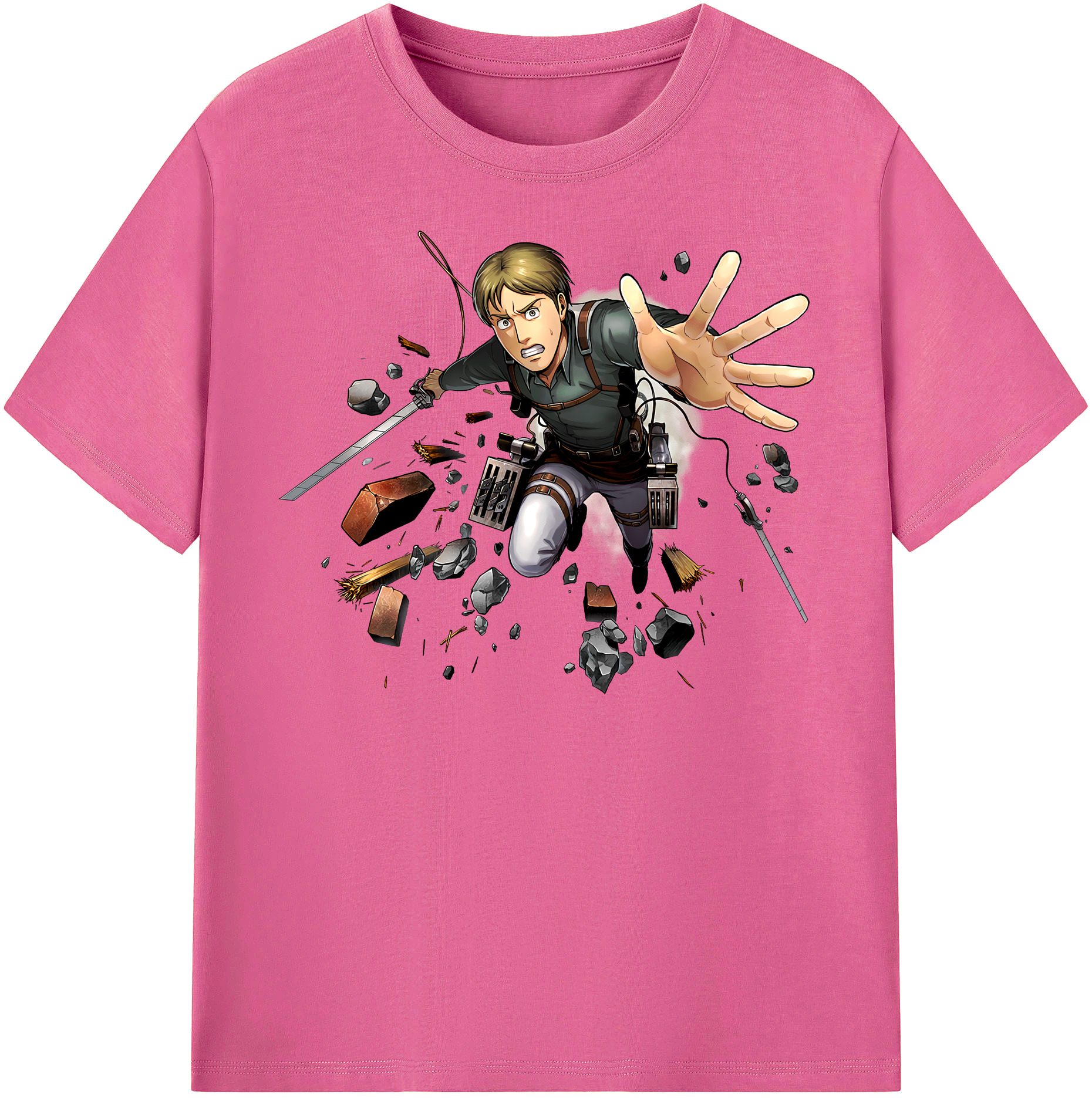 （画像用） 進撃の巨人 Attack on Titan レディースカジュアルプリントTシャツ（綿100％）
