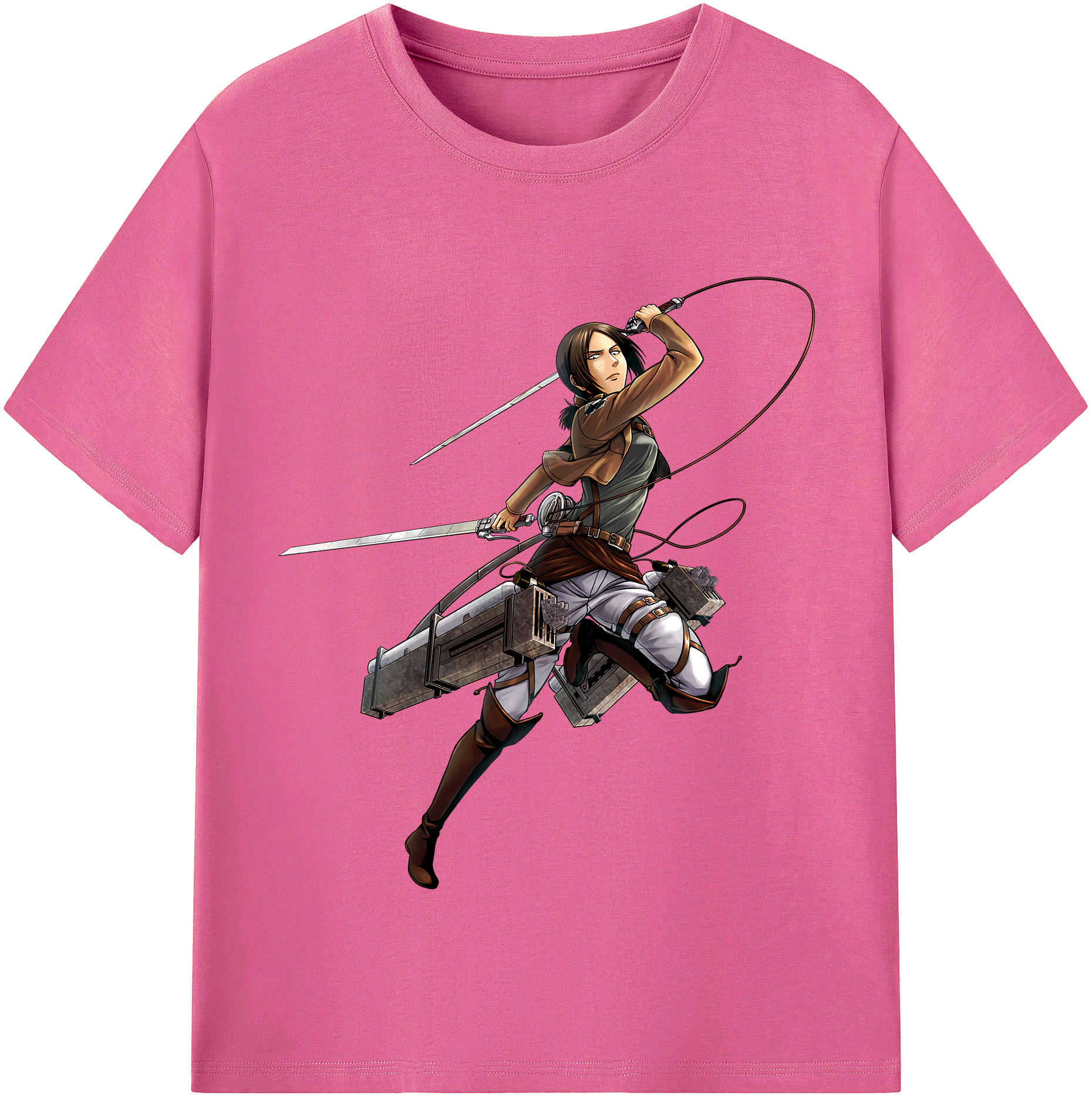 （画像用） 進撃の巨人 Attack on Titan レディースカジュアルプリントTシャツ（綿100％）
