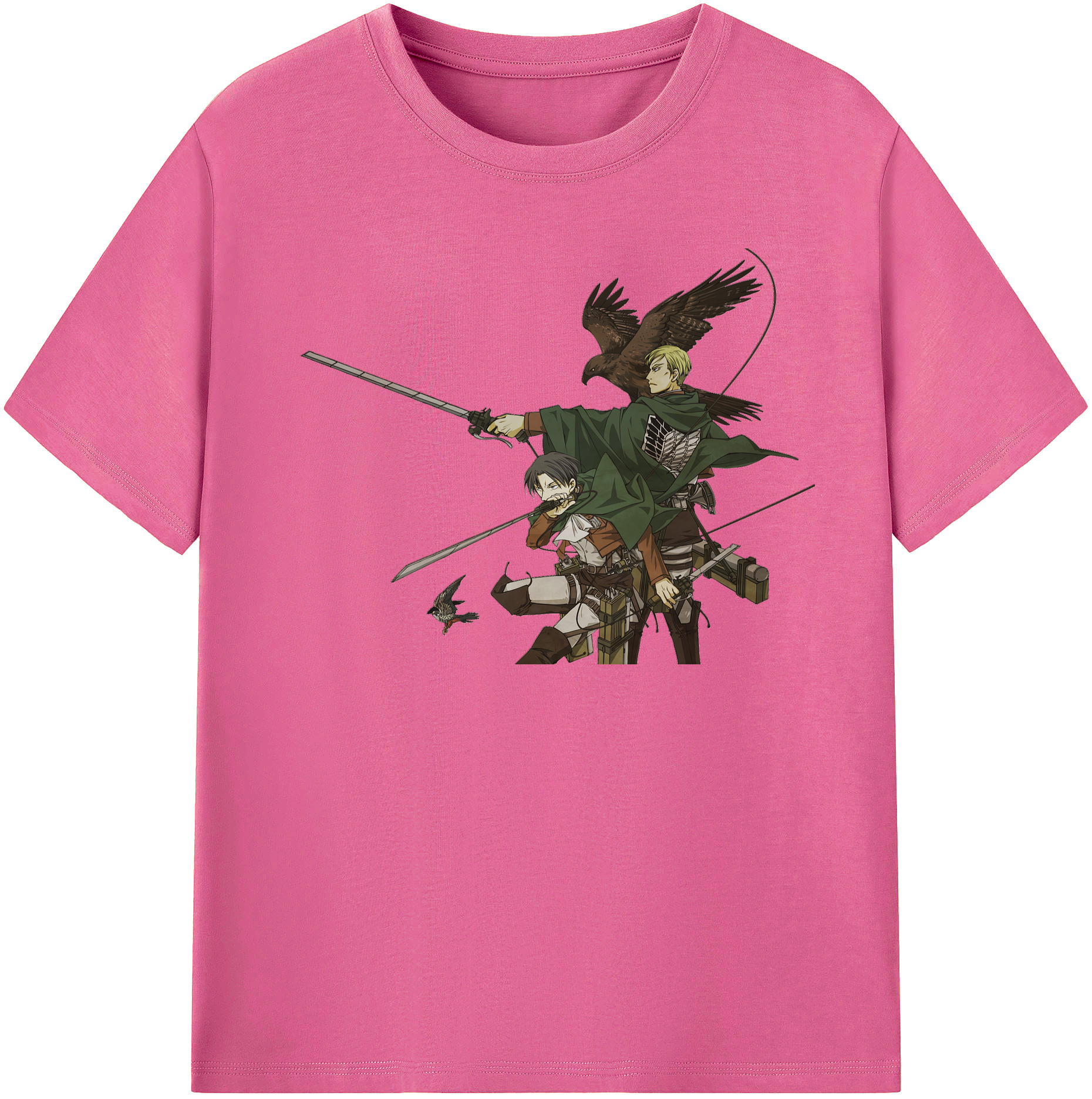 （画像用） 進撃の巨人 Attack on Titan レディースカジュアルプリントTシャツ（綿100％）