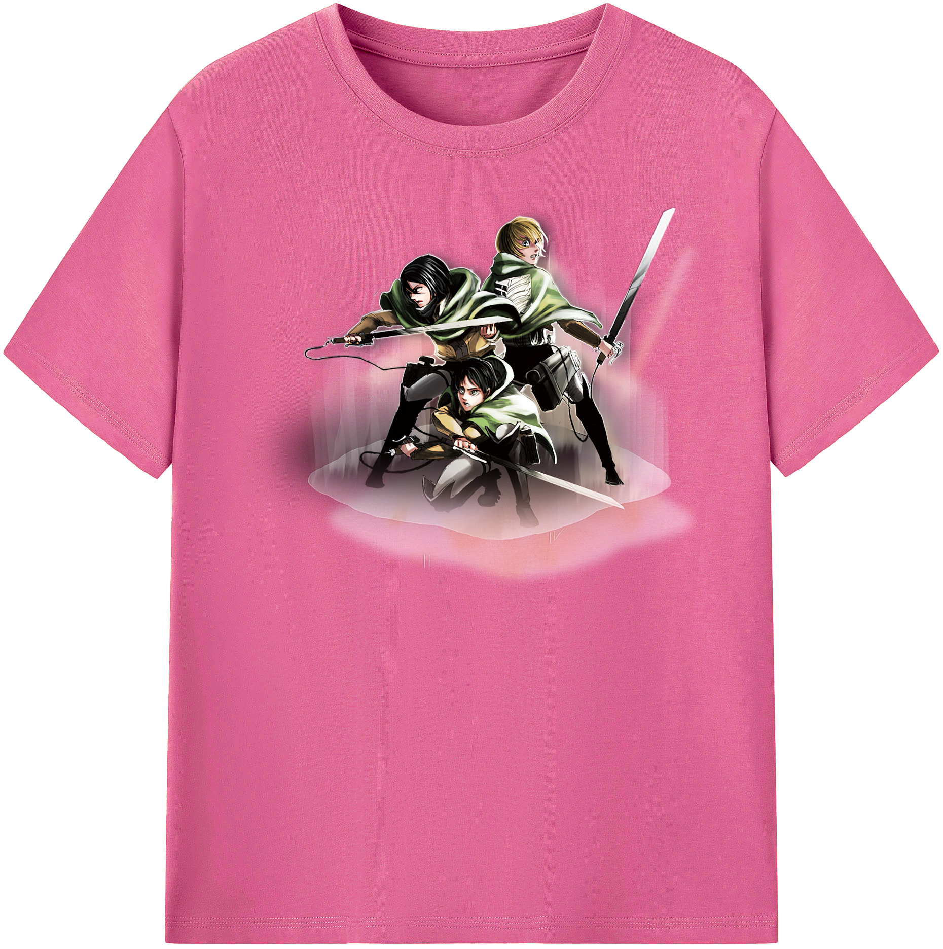 （画像用） 進撃の巨人 Attack on Titan レディースカジュアルプリントTシャツ（綿100％）