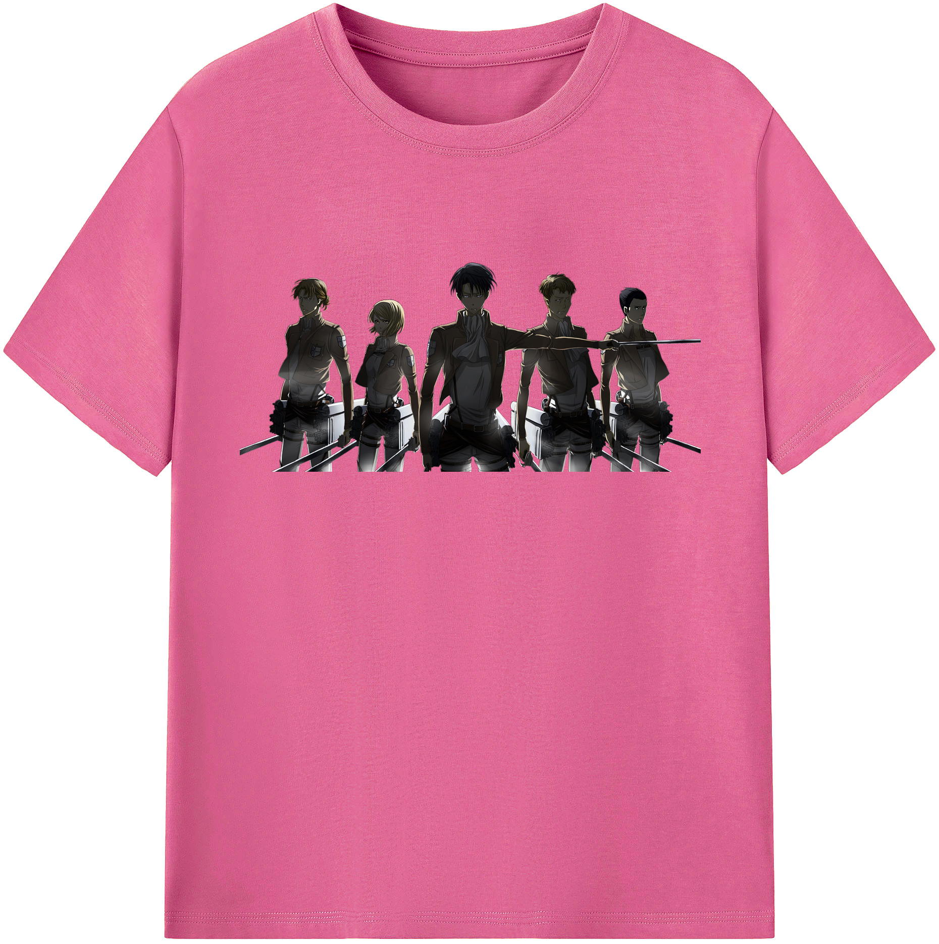 （画像用） 進撃の巨人 Attack on Titan レディースカジュアルプリントTシャツ（綿100％）
