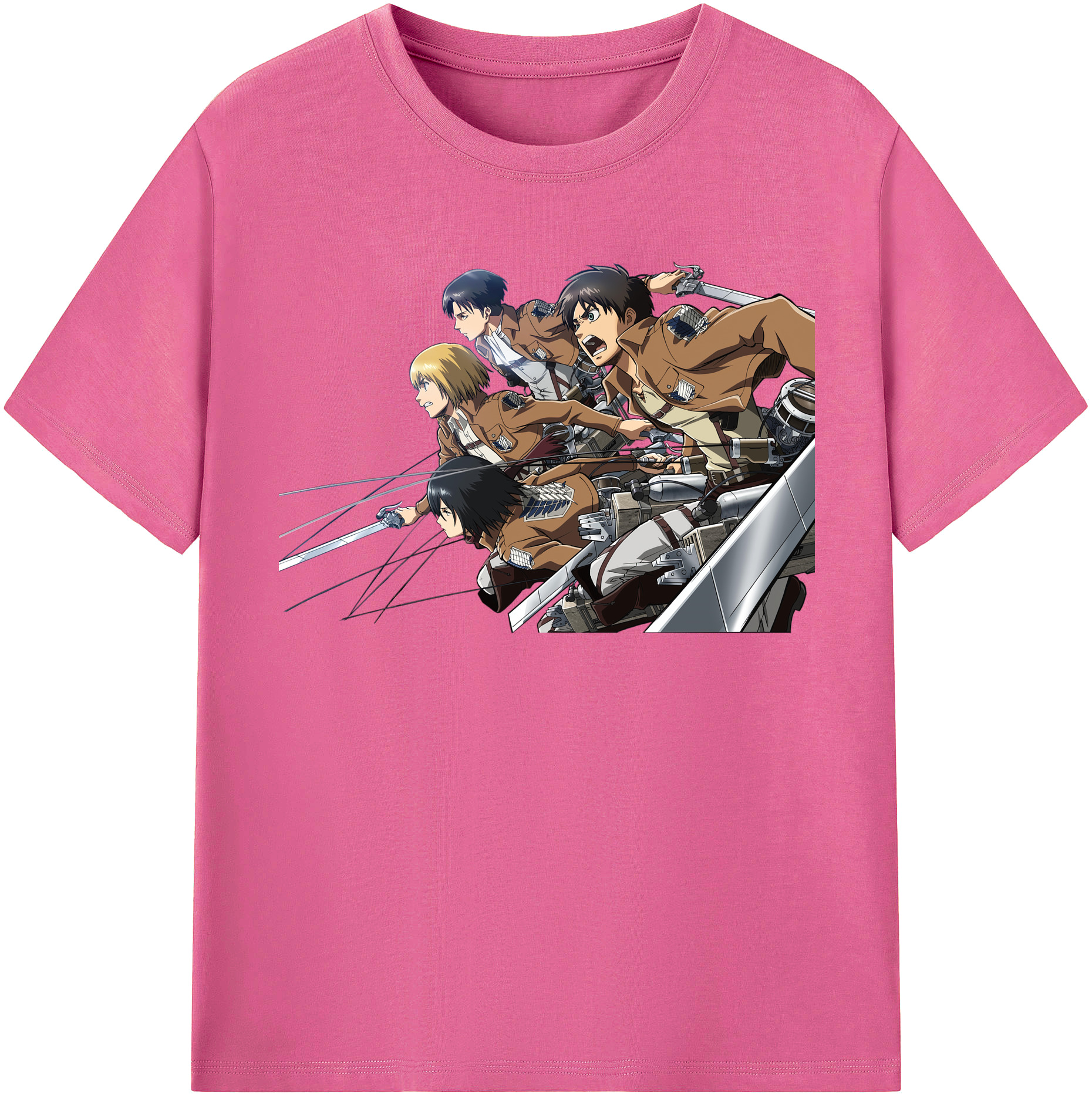 （画像用） 進撃の巨人 Attack on Titan レディースカジュアルプリントTシャツ（綿100％）