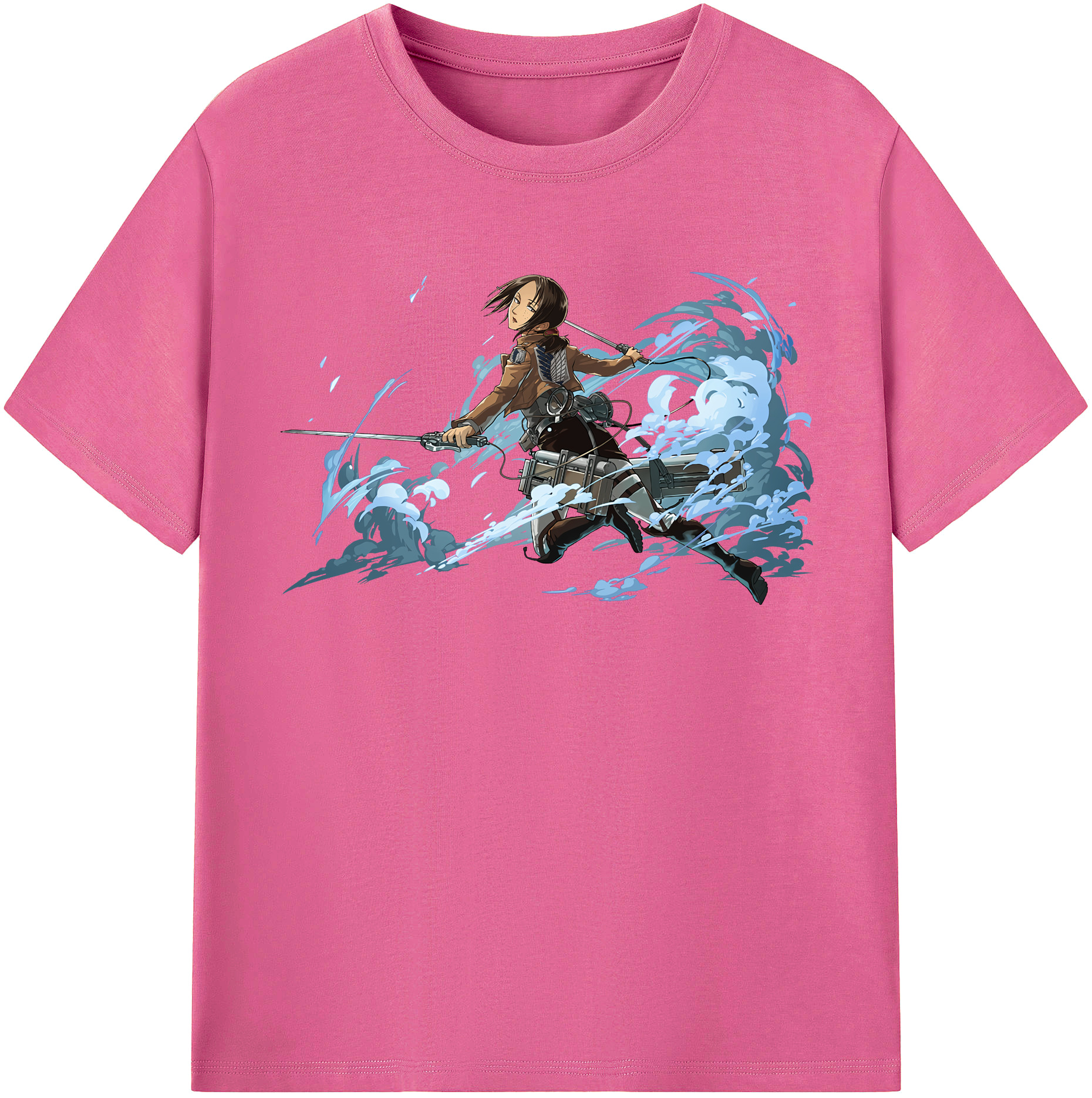 （画像用） 進撃の巨人 Attack on Titan レディースカジュアルプリントTシャツ（綿100％）