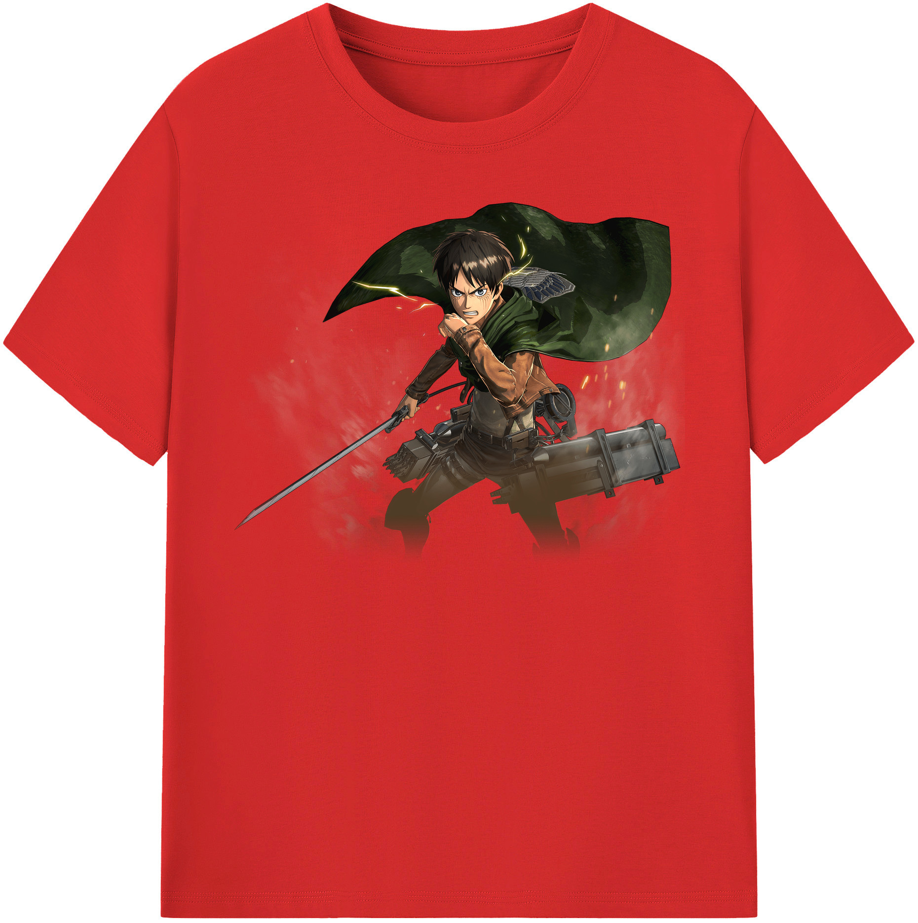 （画像用） 進撃の巨人 エレン･イェーガー Attack on Titan Eren Jäger レディースカジュアルプリントTシャツ（綿100％）
