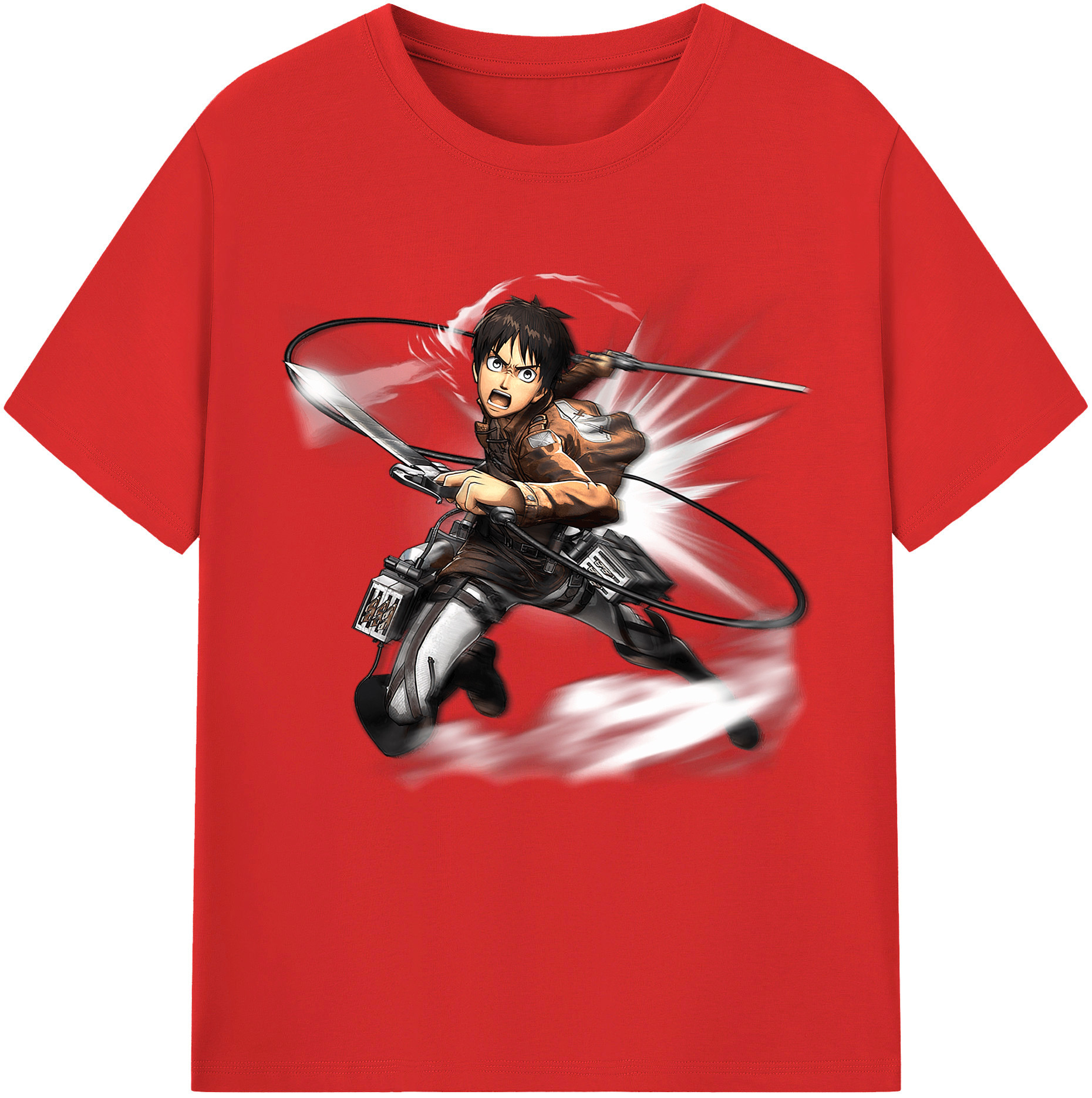 （画像用） 進撃の巨人 エレン･イェーガー Attack on Titan Eren Jäger レディースカジュアルプリントTシャツ（綿100％）