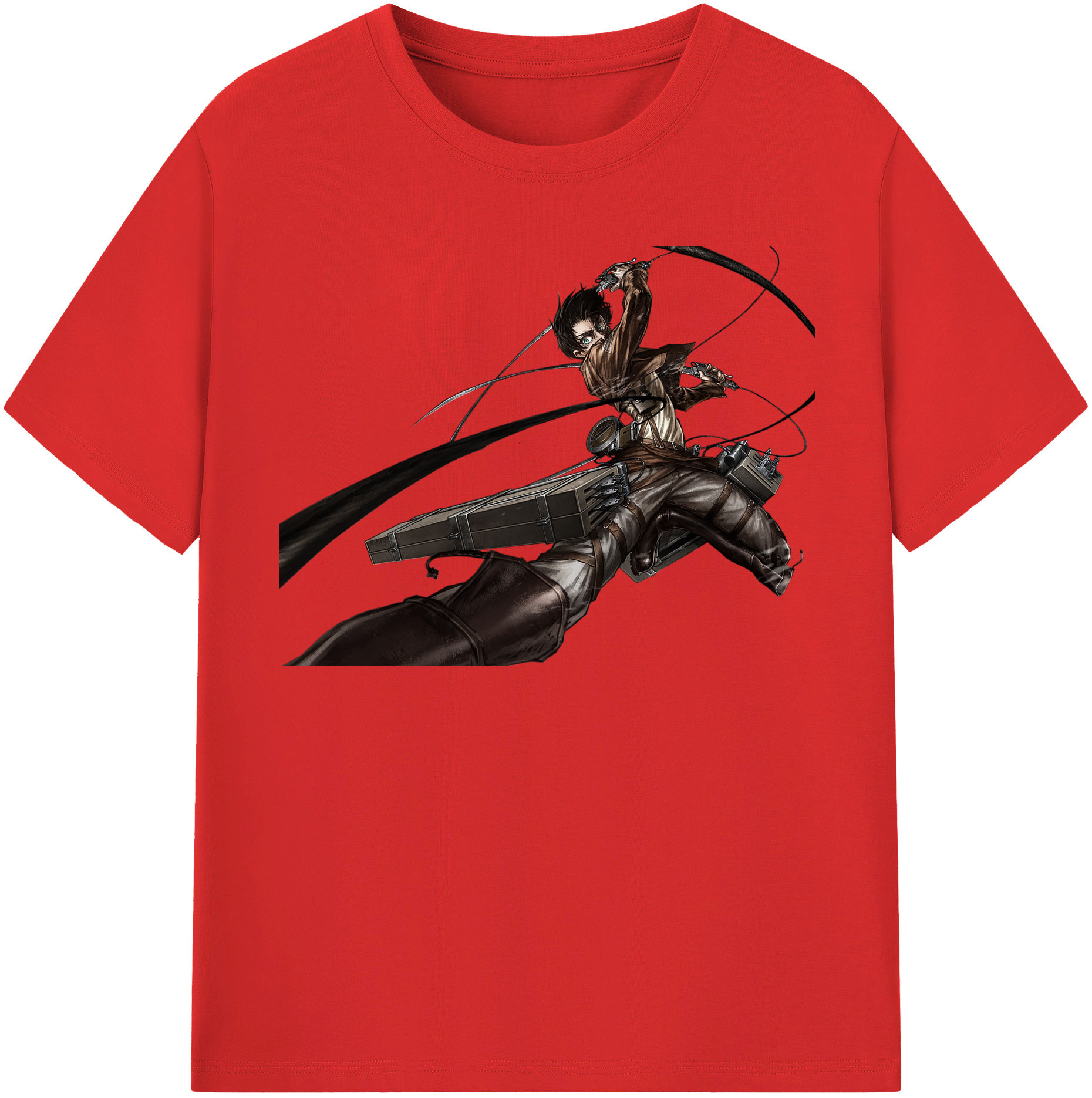 （画像用） 進撃の巨人 エレン･イェーガー Attack on Titan Eren Jäger レディースカジュアルプリントTシャツ（綿100％）