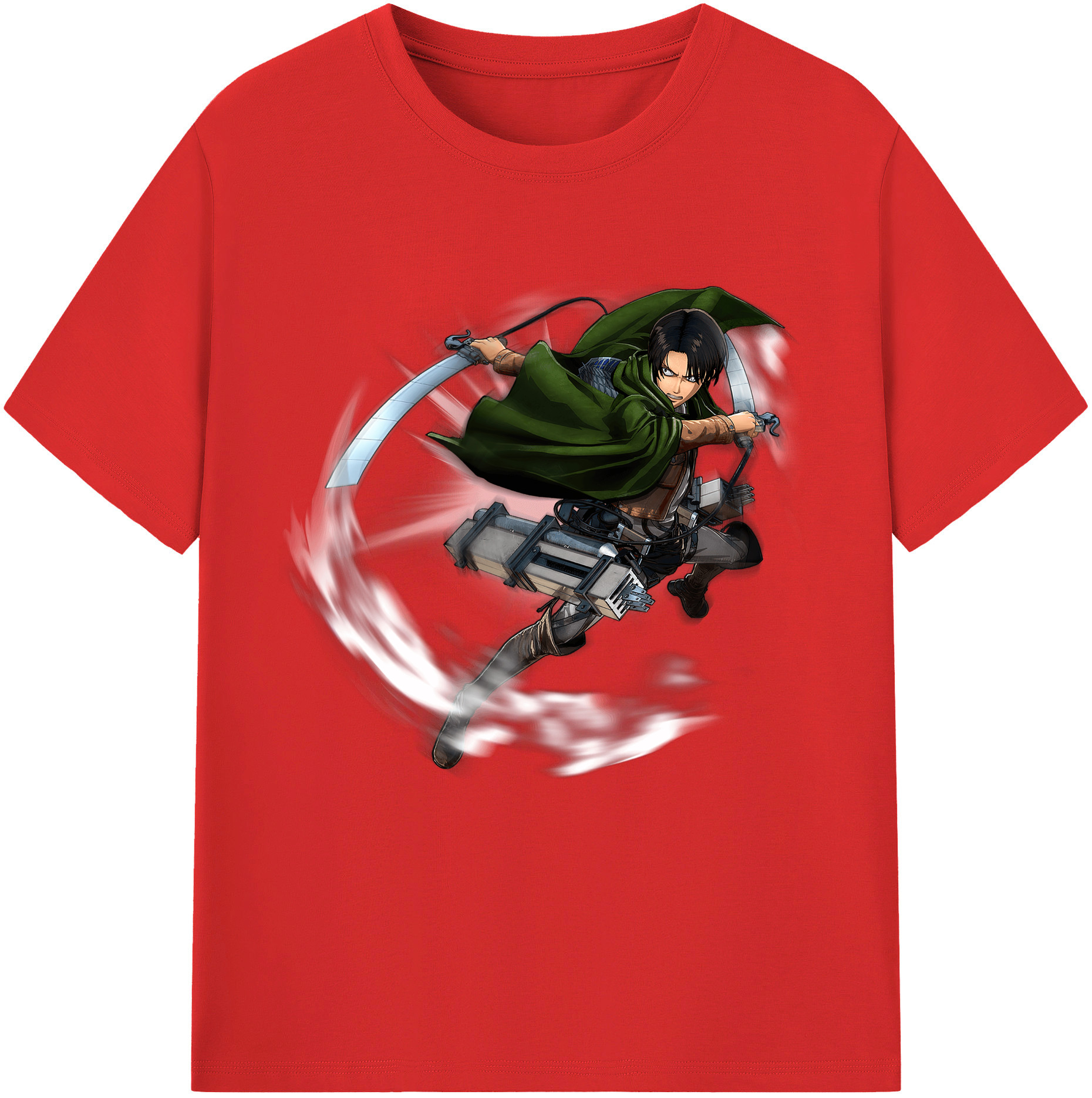 （画像用） 進撃の巨人 リヴァイ·アッカーマン Attack on Titan Levi Ackerman レディースカジュアルプリントTシャツ（綿100％）