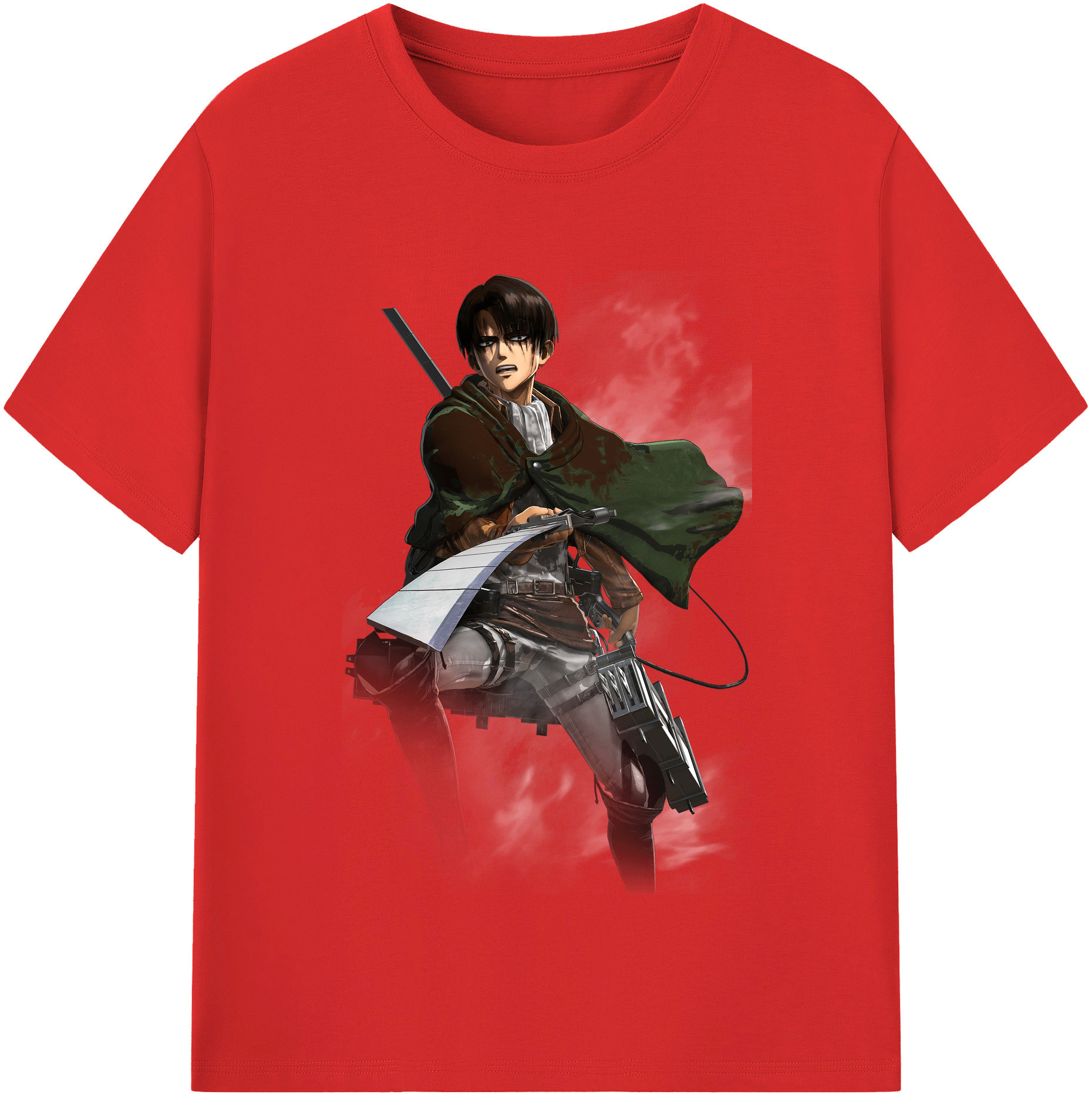 （画像用） 進撃の巨人 リヴァイ·アッカーマン Attack on Titan Levi Ackerman レディースカジュアルプリントTシャツ（綿100％）