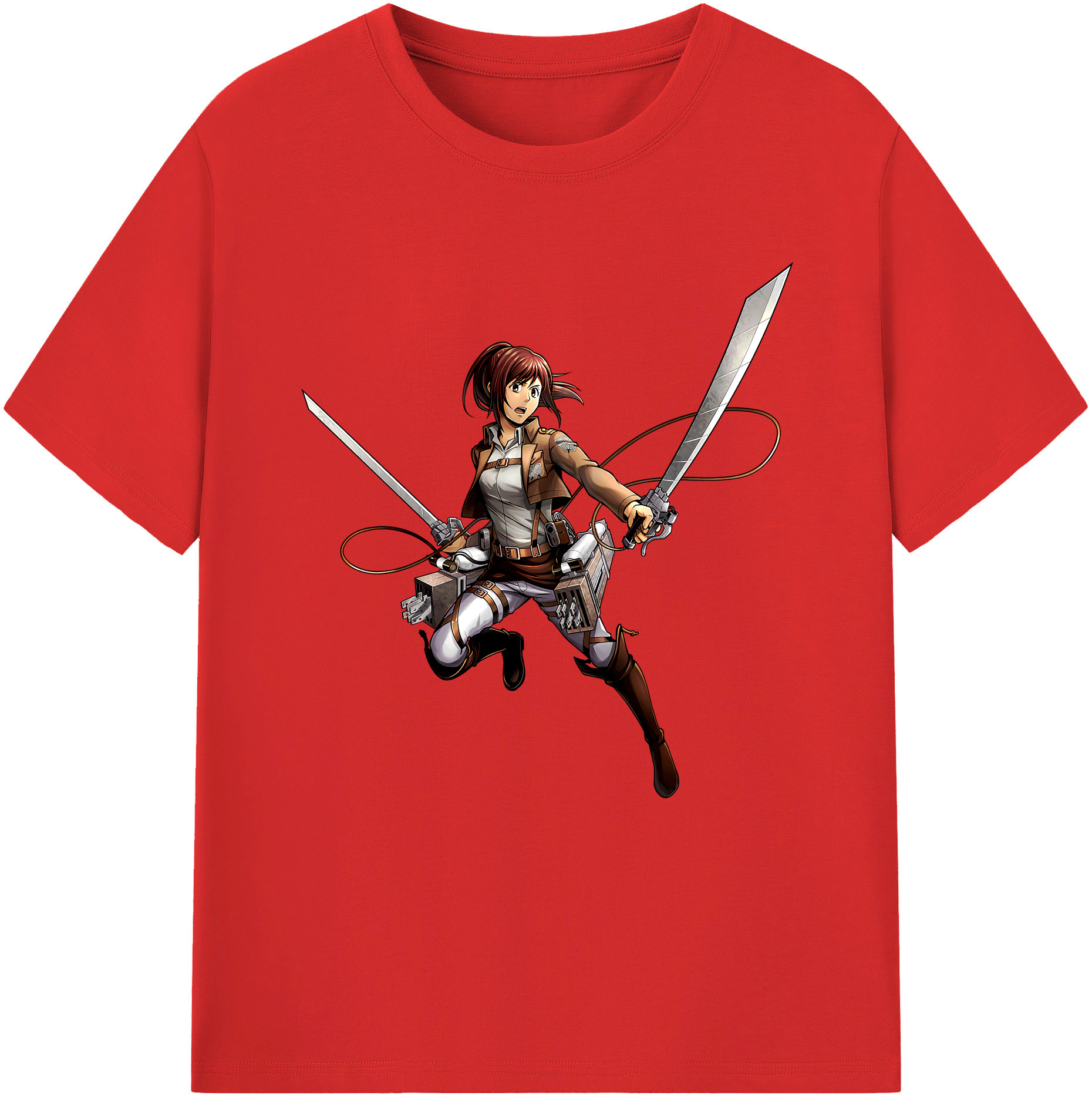 （画像用） 進撃の巨人 サシャ·ブラウス Attack on Titan Sasha Blaus レディースカジュアルプリントTシャツ（綿100％）