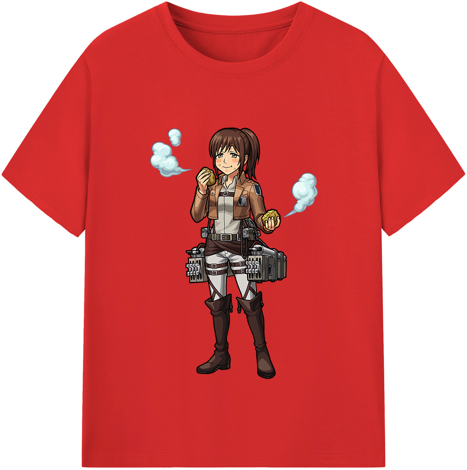 （画像用） 進撃の巨人 サシャ·ブラウス Attack on Titan Sasha Blaus レディースカジュアルプリントTシャツ（綿100％）
