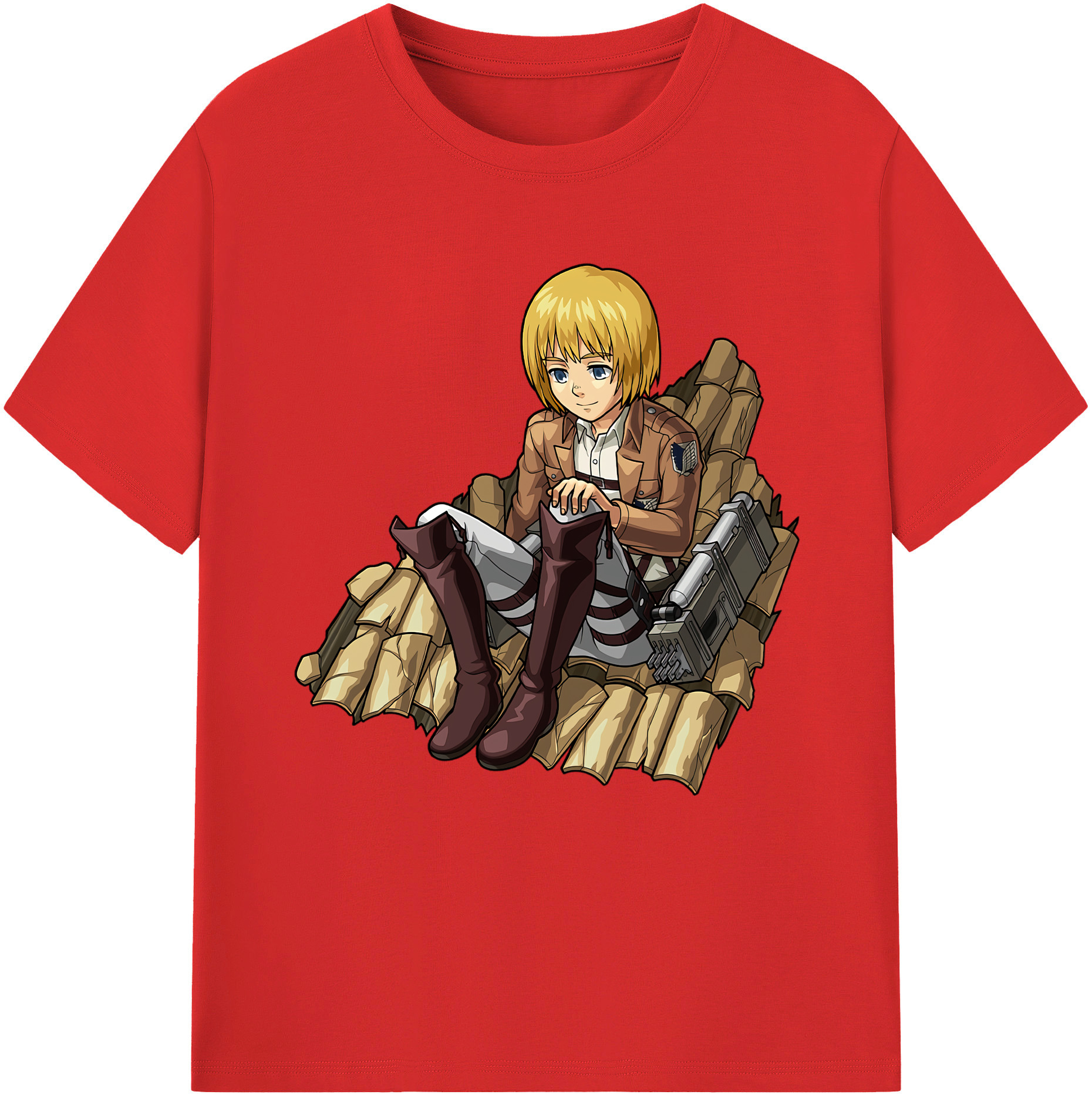 （画像用） 進撃の巨人 アルミン·アルレルト Attack on Titan Armin Arlert レディースカジュアルプリントTシャツ（綿100％）