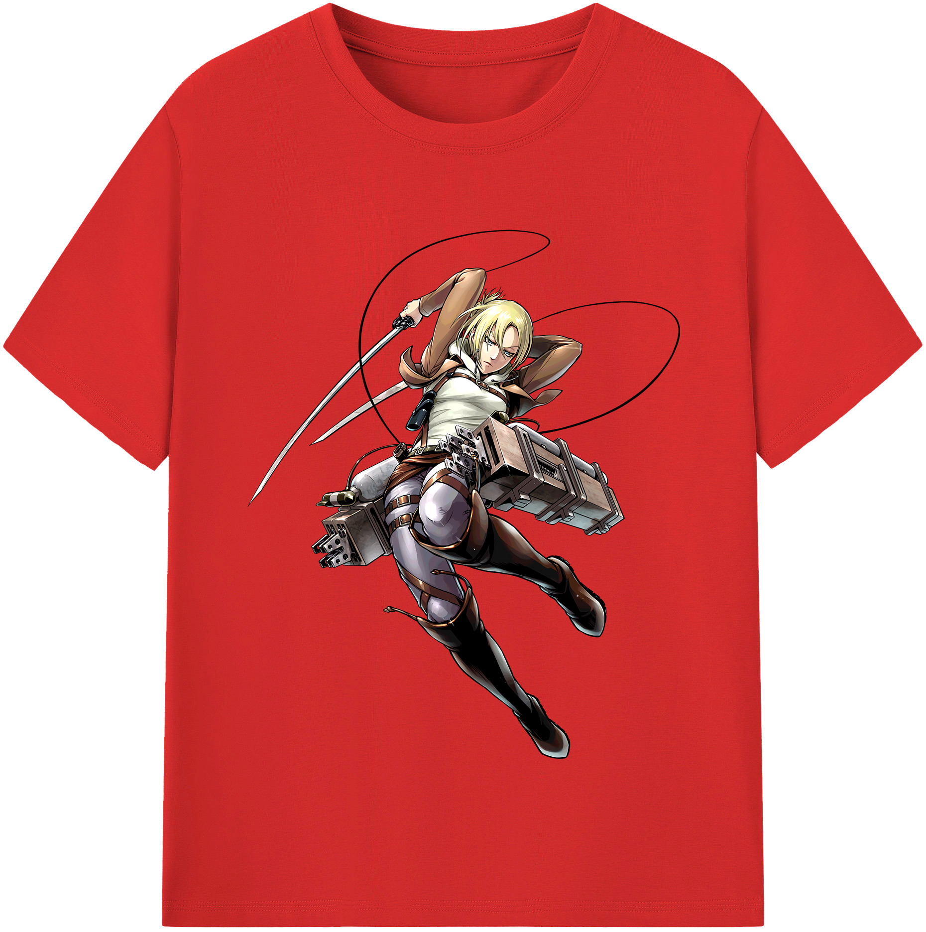 （画像用） 進撃の巨人 アニ・レオンハート Attack on Titan Annie Leonhart レディースカジュアルプリントTシャツ（綿100％）