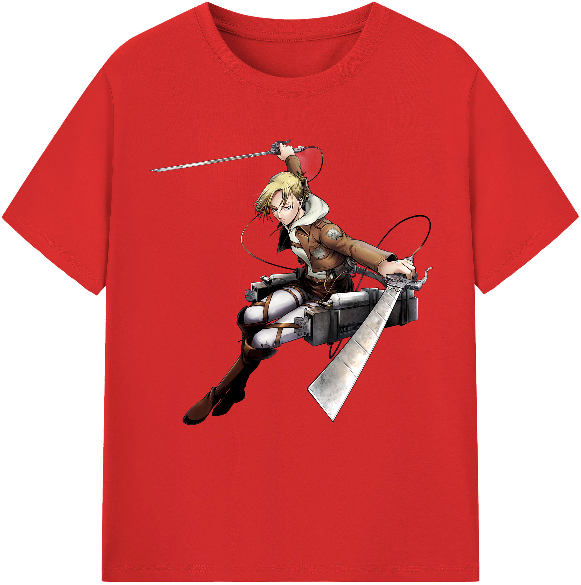 （画像用） 進撃の巨人 アニ・レオンハート Attack on Titan Annie Leonhart レディースカジュアルプリントTシャツ（綿100％）