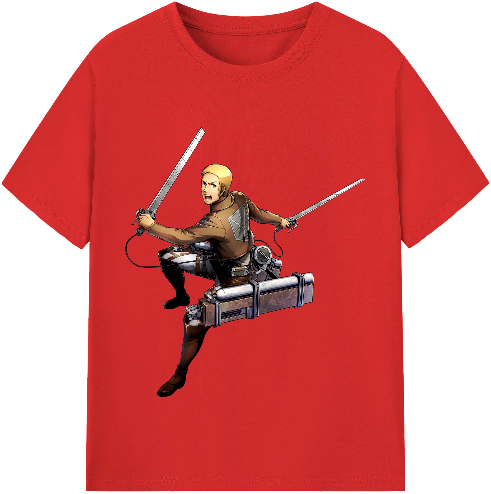（画像用） 進撃の巨人 ライナー・ブラウン Attack on Titan Reiner Braun レディースカジュアルプリントTシャツ（綿100％）
