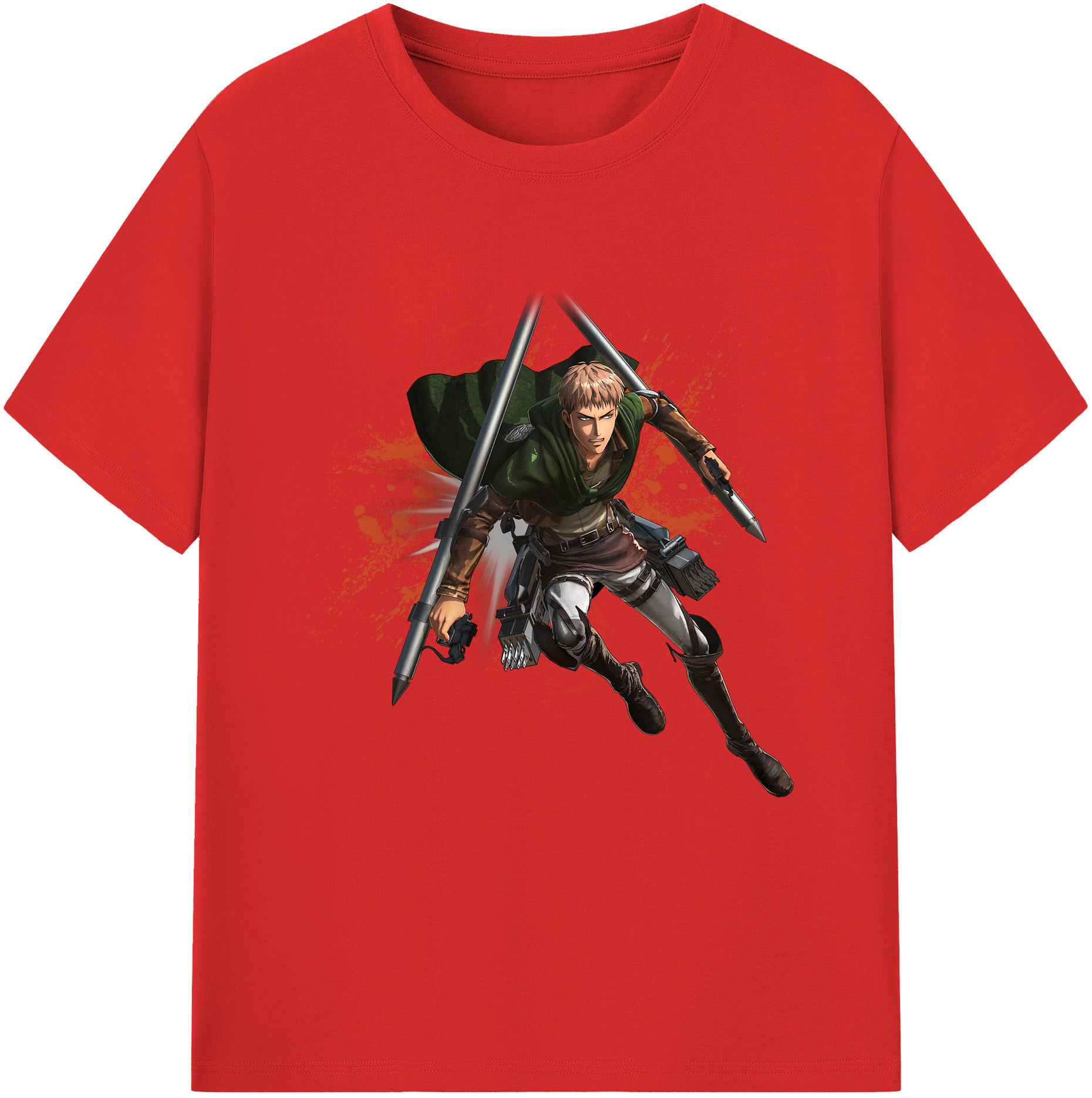 （画像用） 進撃の巨人 ジャン・キルシュタイン Attack on Titan Jean Kirstein レディースカジュアルプリントTシャツ（綿100％）