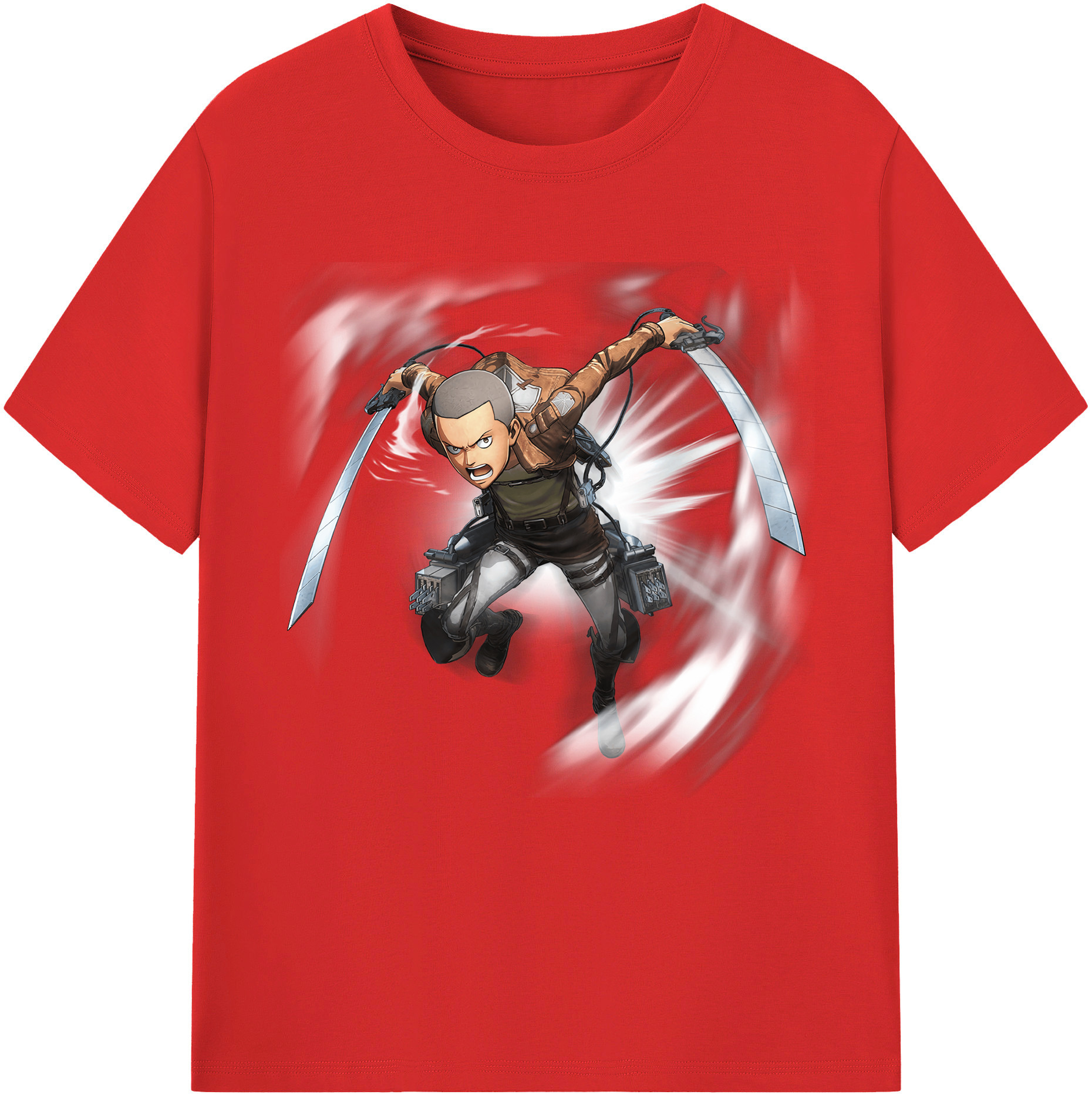 （画像用） 進撃の巨人 コニー·スプリンガー Attack on Titan Connie Springer レディースカジュアルプリントTシャツ（綿100％）