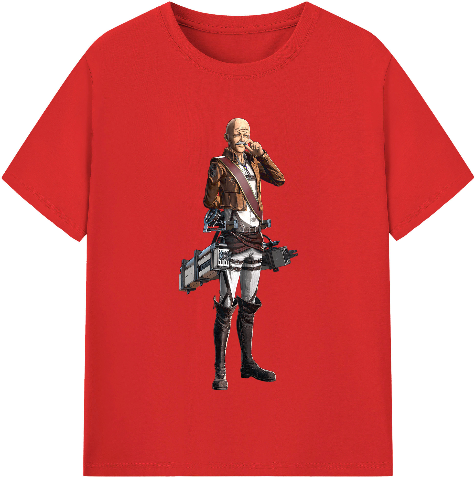 （画像用） 進撃の巨人 ドット·ピクシス Attack on Titan Dot Pixis レディースカジュアルプリントTシャツ（綿100％）