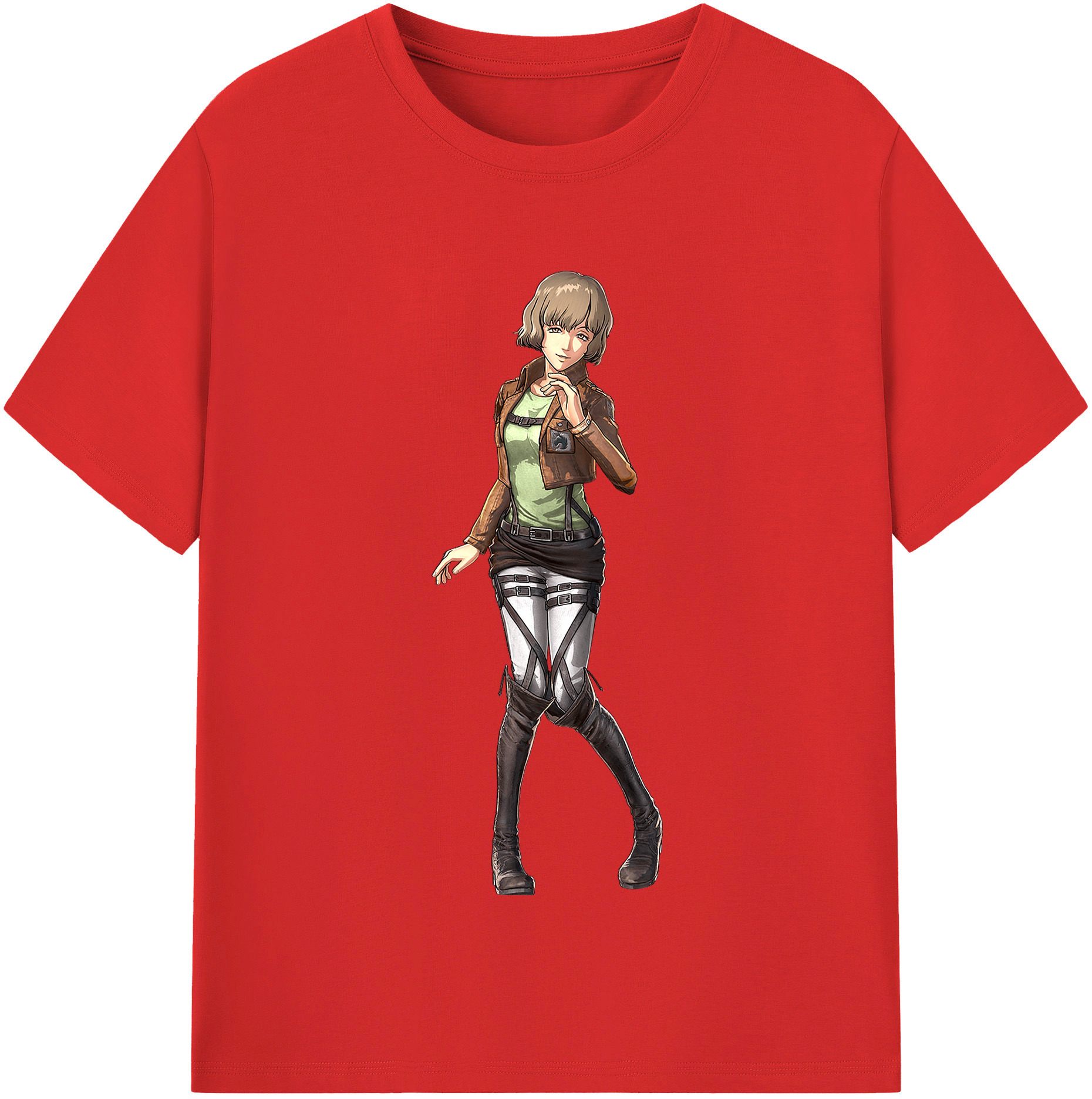 （画像用） 進撃の巨人 ヒツチ Attack on Titan Hitch レディースカジュアルプリントTシャツ（綿100％）